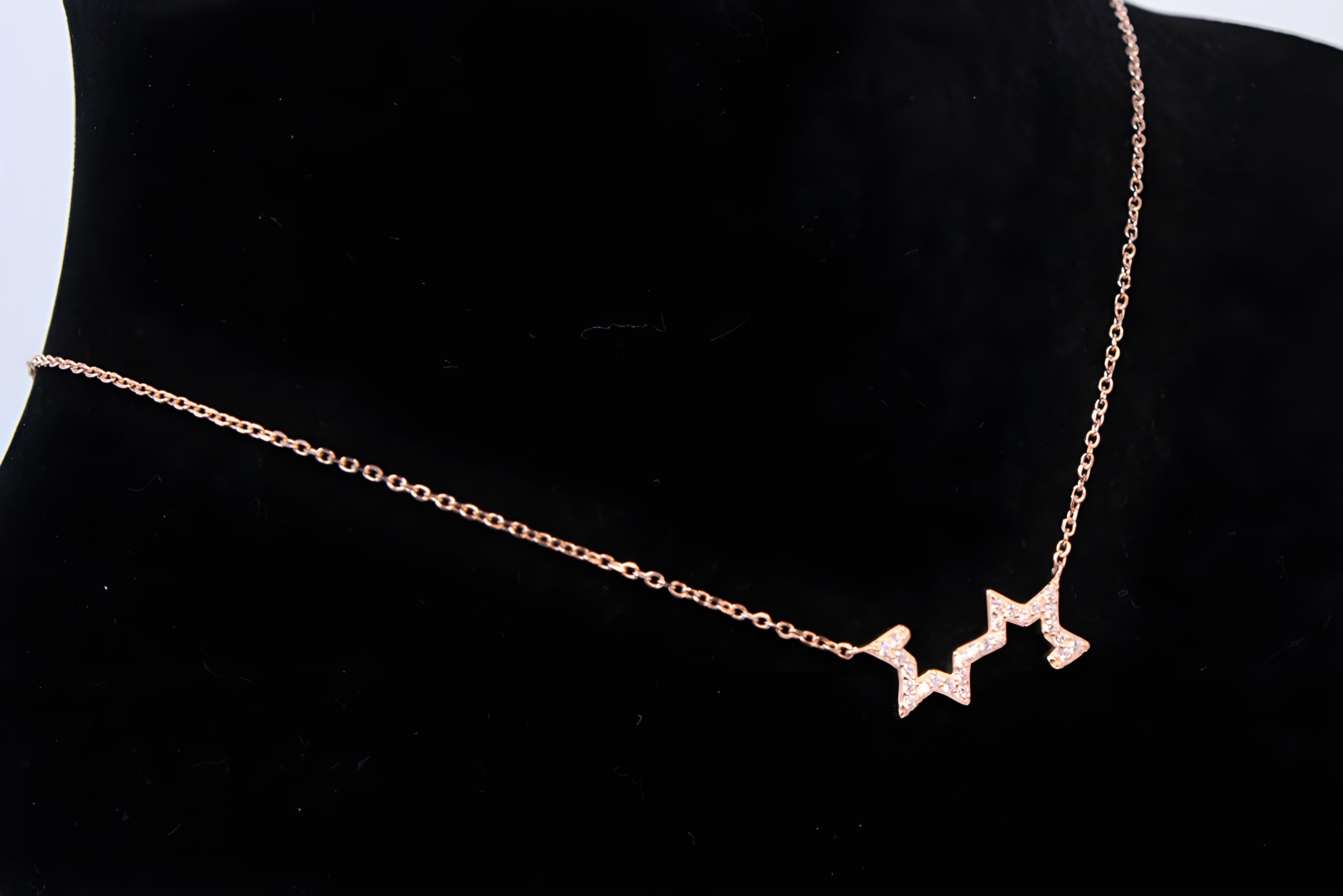 Golden Rhythm 92.5 Sterling Silver Heartbeat Pendant