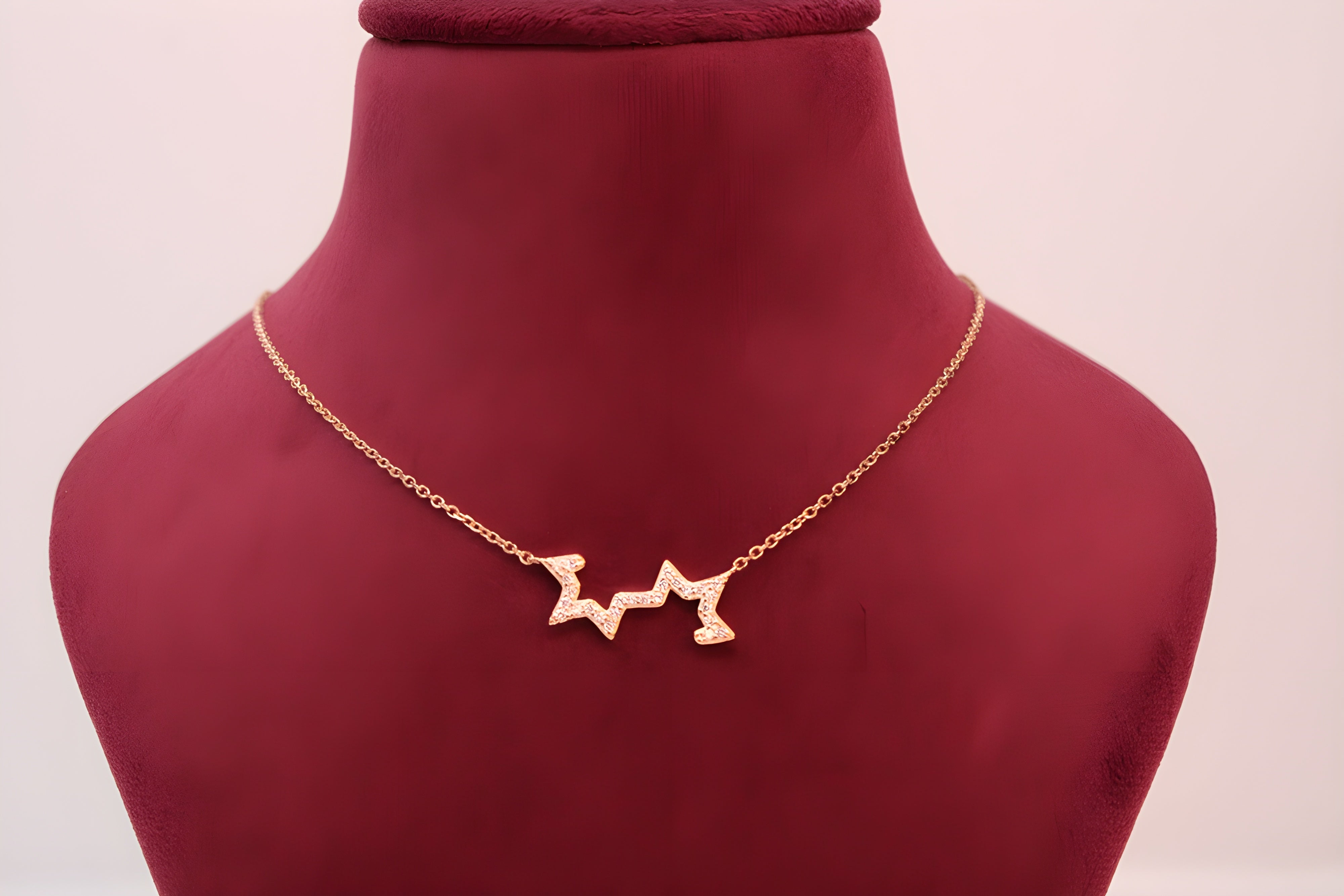 Golden Rhythm 92.5 Sterling Silver Heartbeat Pendant