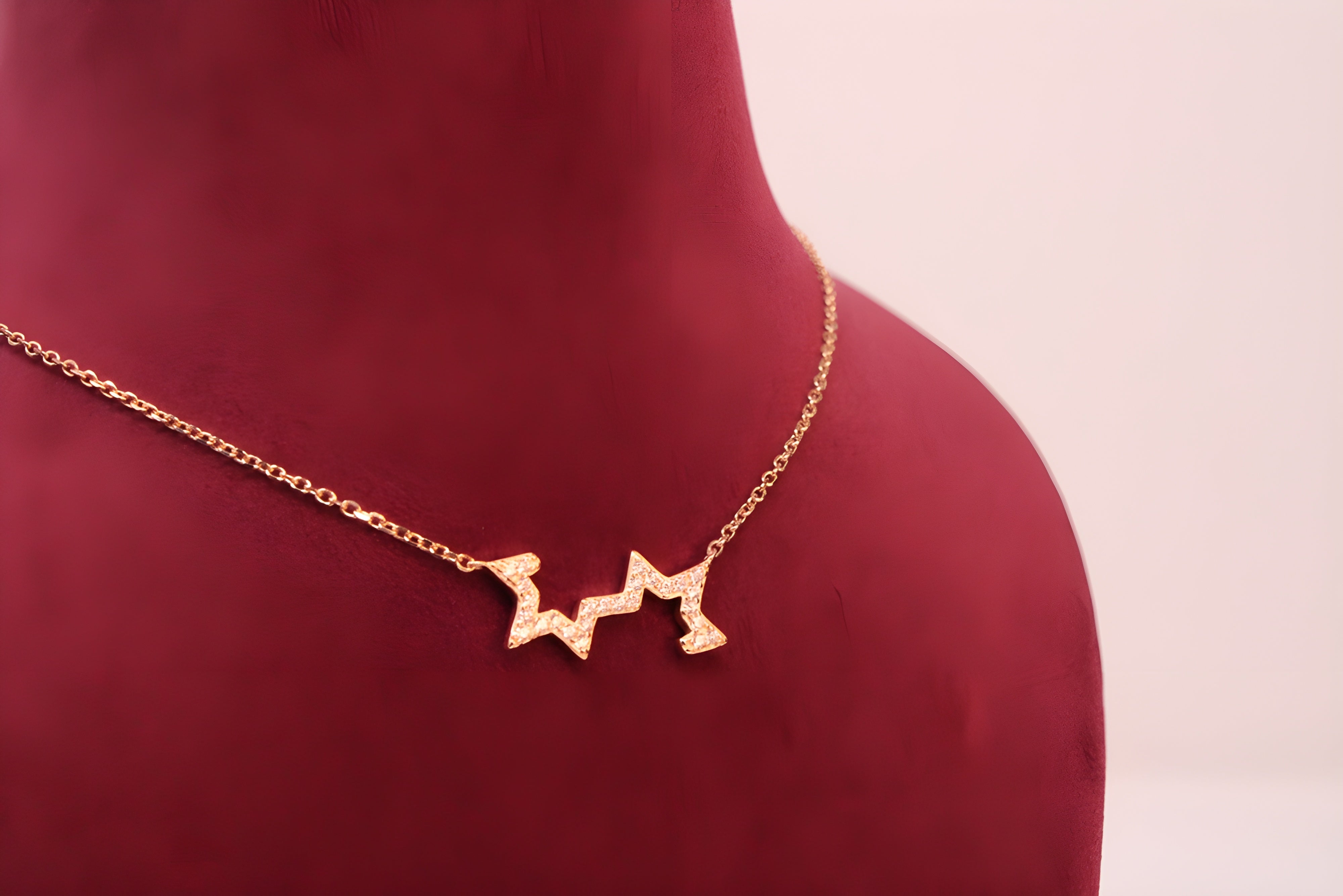 Golden Rhythm 92.5 Sterling Silver Heartbeat Pendant