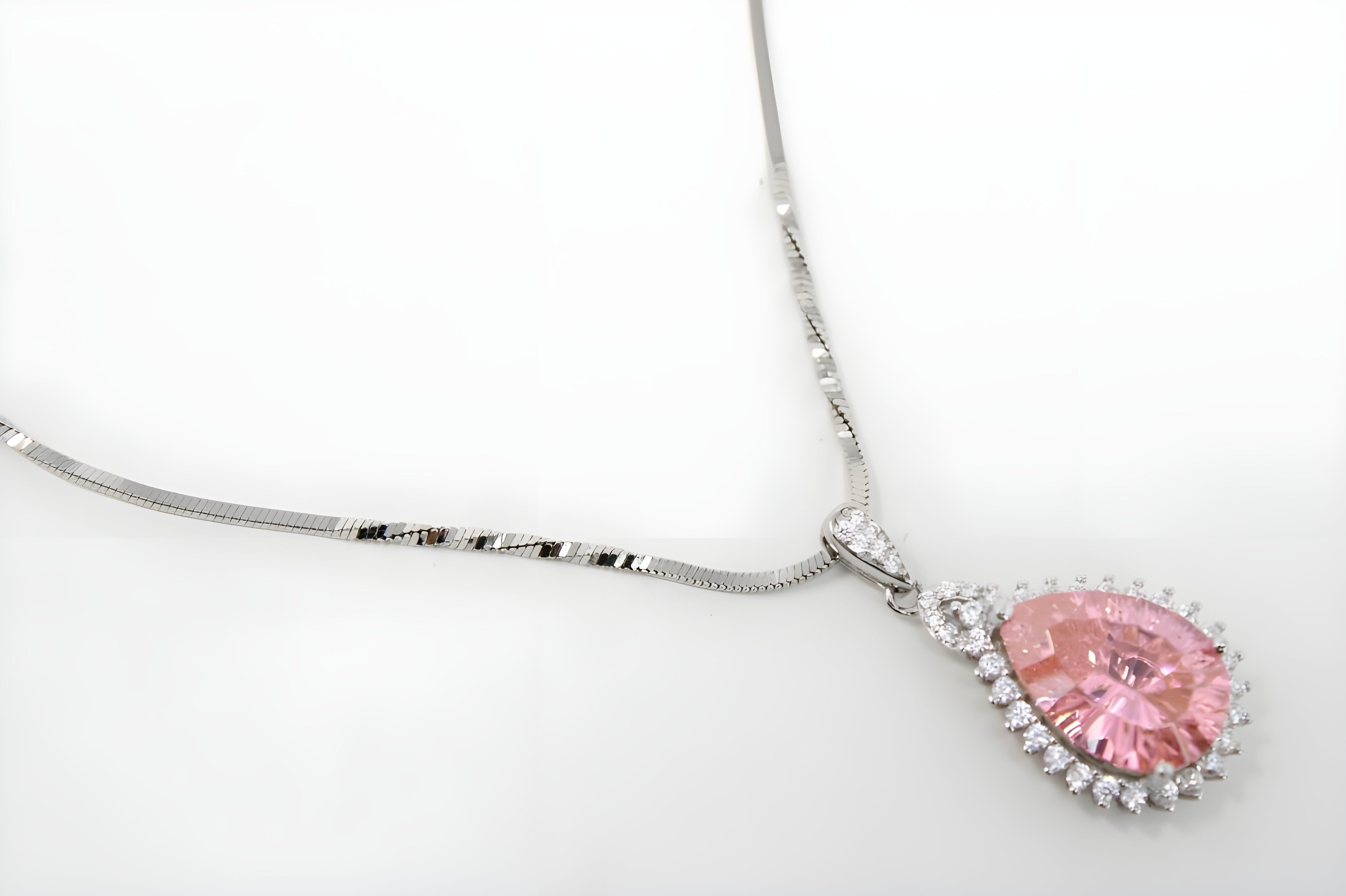 Twilight Peach Teardrop Elegance Pendant