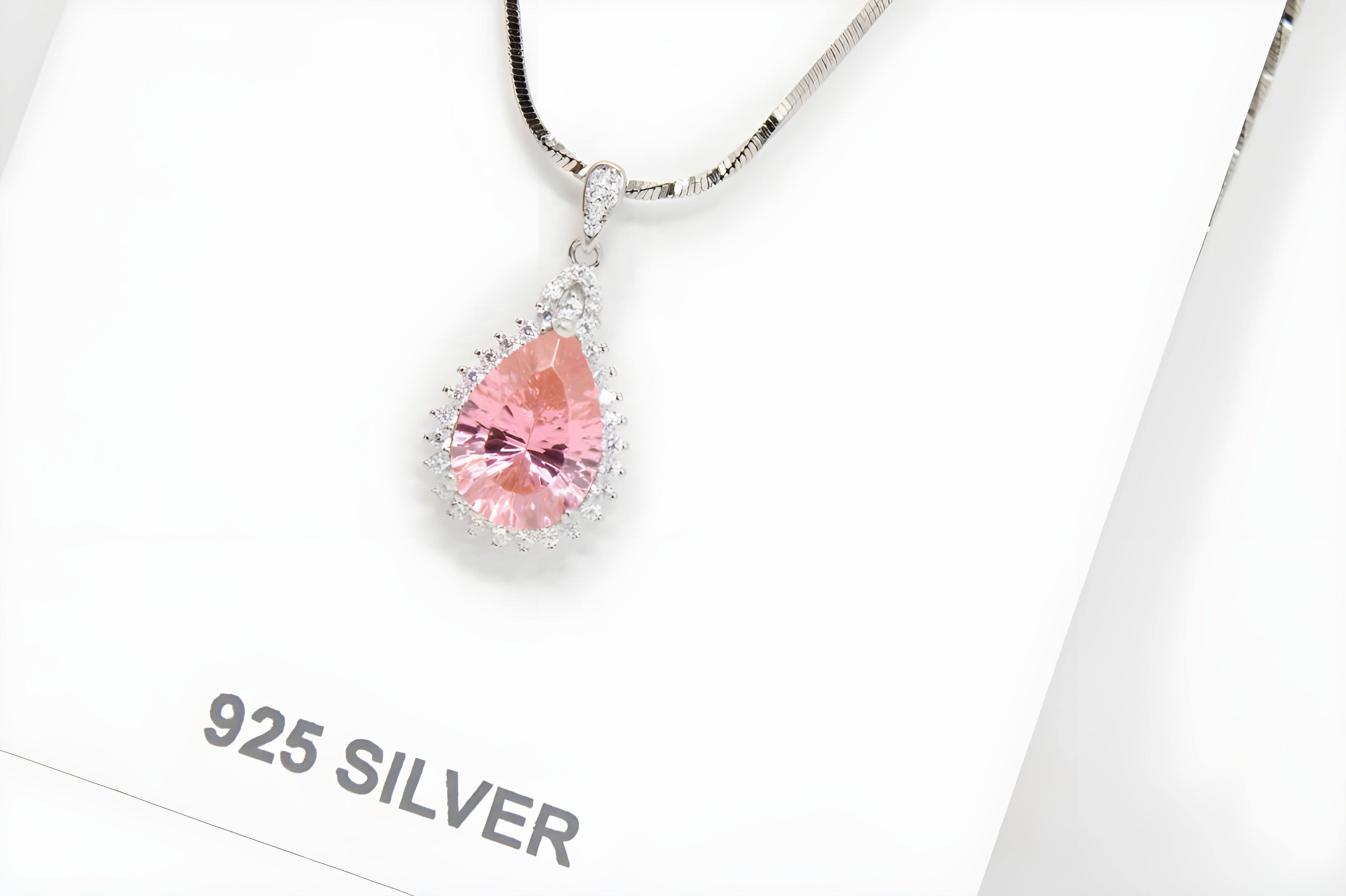 Twilight Peach Teardrop Elegance Pendant