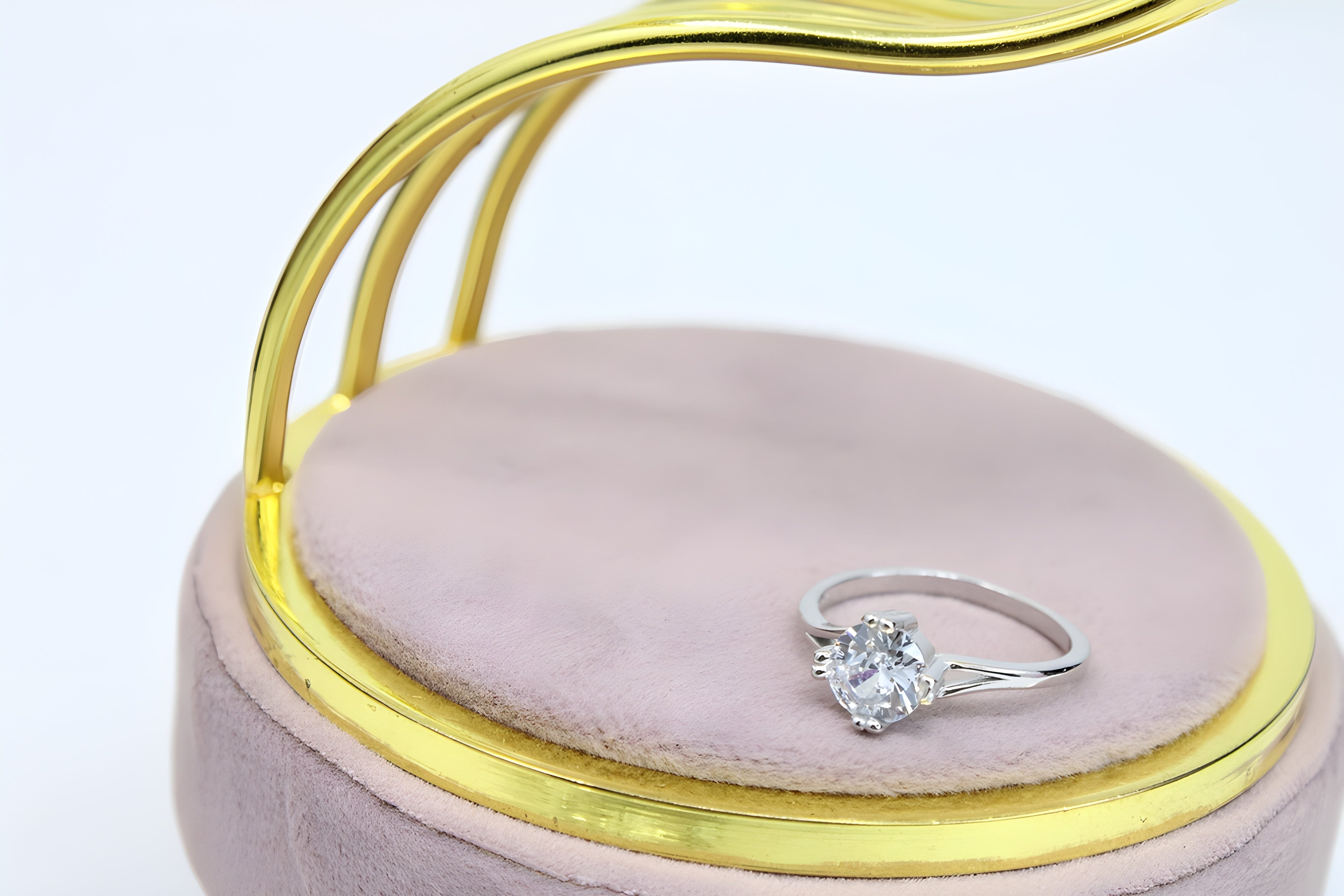 Ethereal Silver Serenity VeeLux Premium Crystal Ring