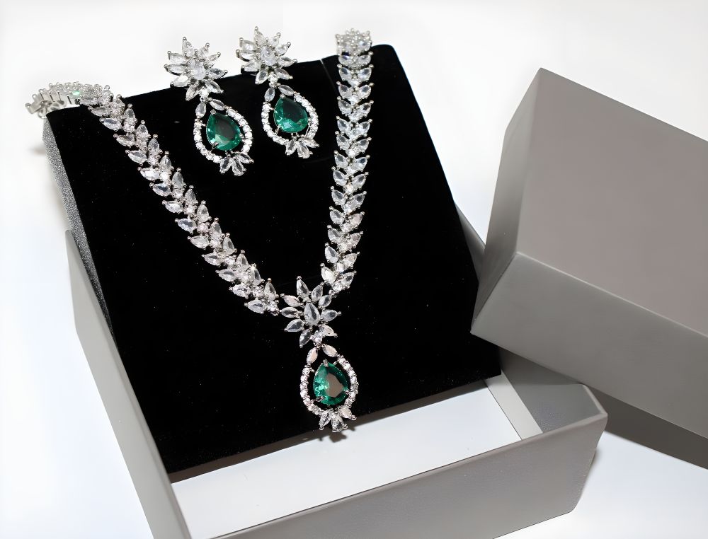 Celestial Splendor Gem Cascade Necklace Set