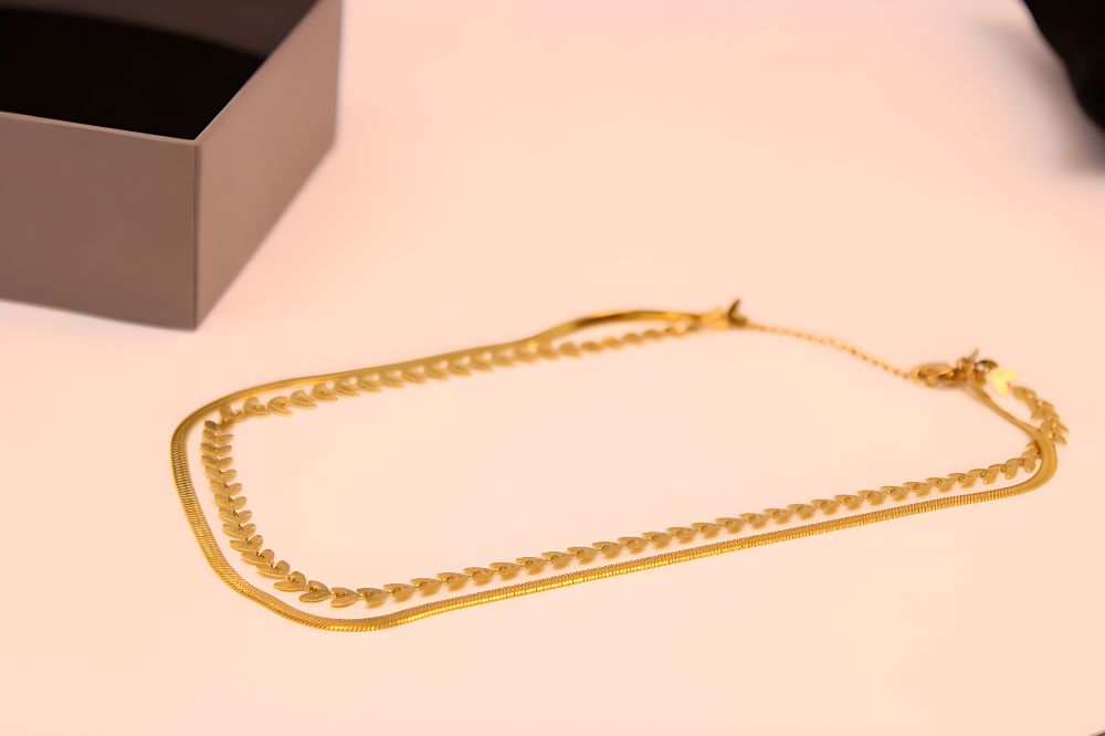 Enchanted Orchid Double Layered Necklace