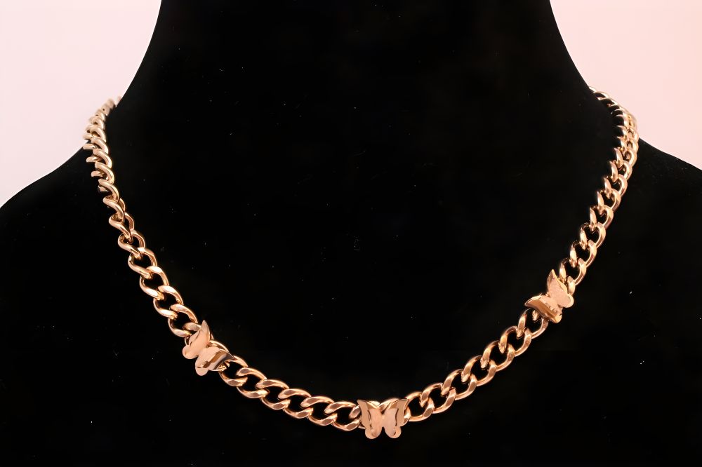 Golden-Toned Butterfly Pendant