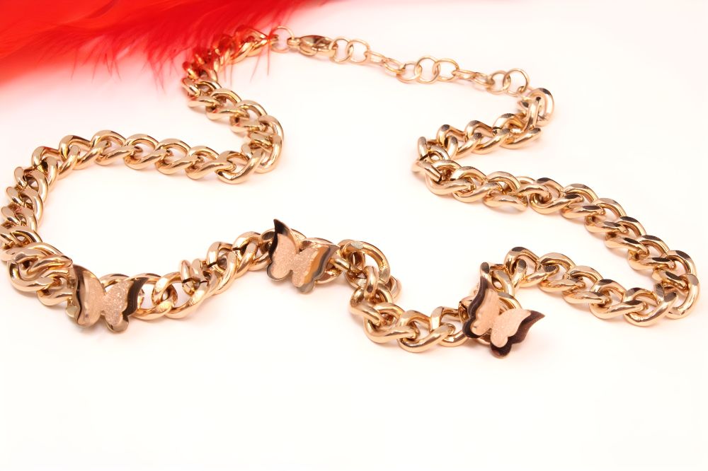 Golden-Toned Butterfly Pendant
