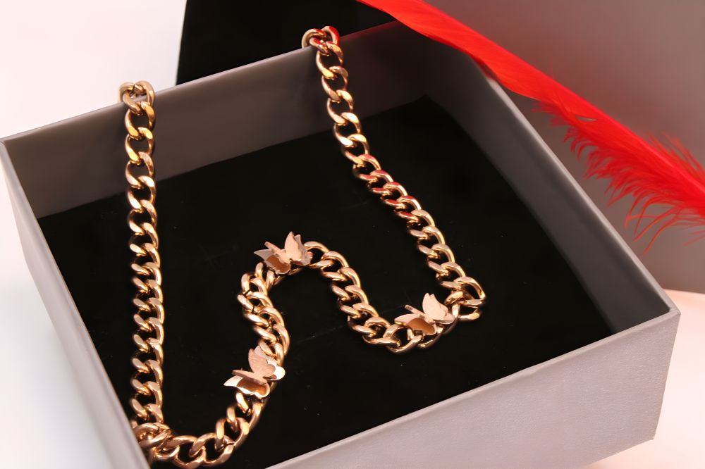 Golden-Toned Butterfly Pendant