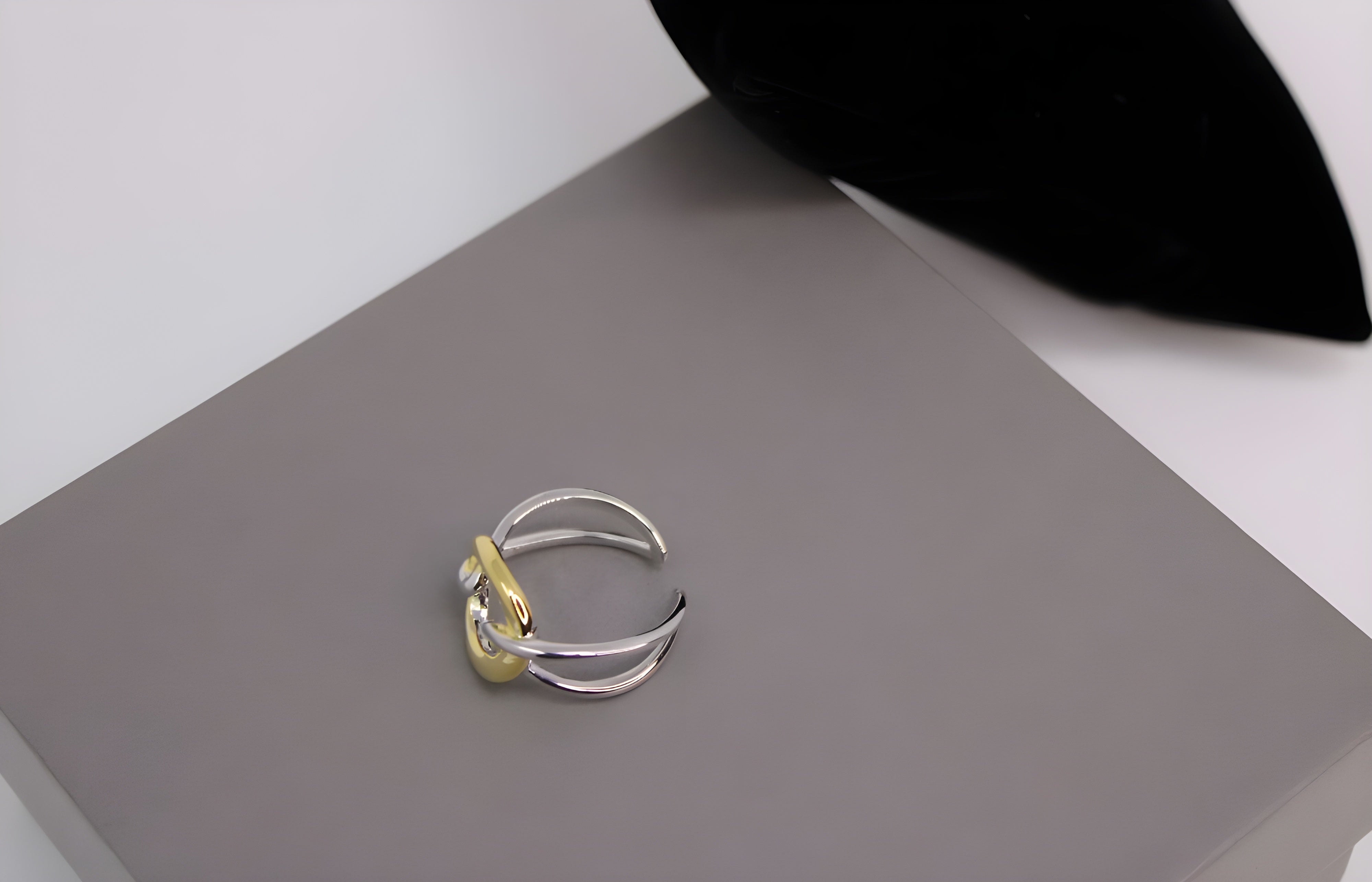 Golden Toned Harmony Adjustable Ring