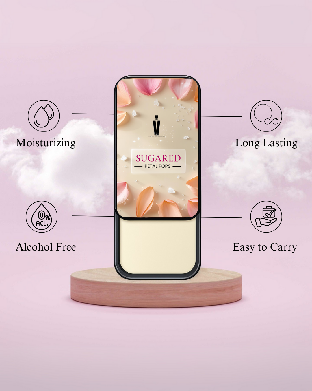 Sugared Petal Pops – Sweet Floral Solid Perfume for Women | Travel-Friendly & Long-Lasting