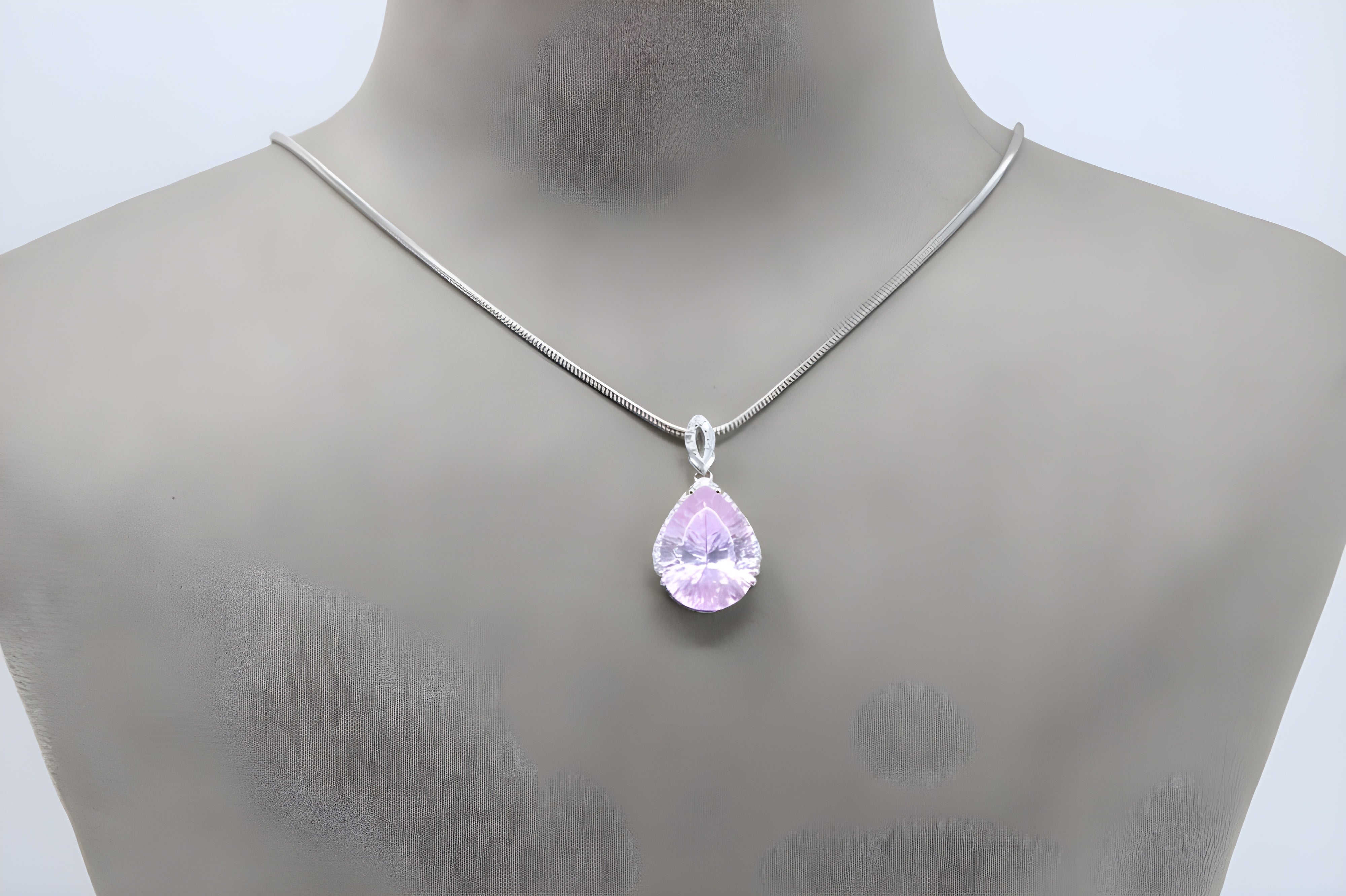 Blush Serenity Teardrop Pendant with VeeLux Crystal Accents