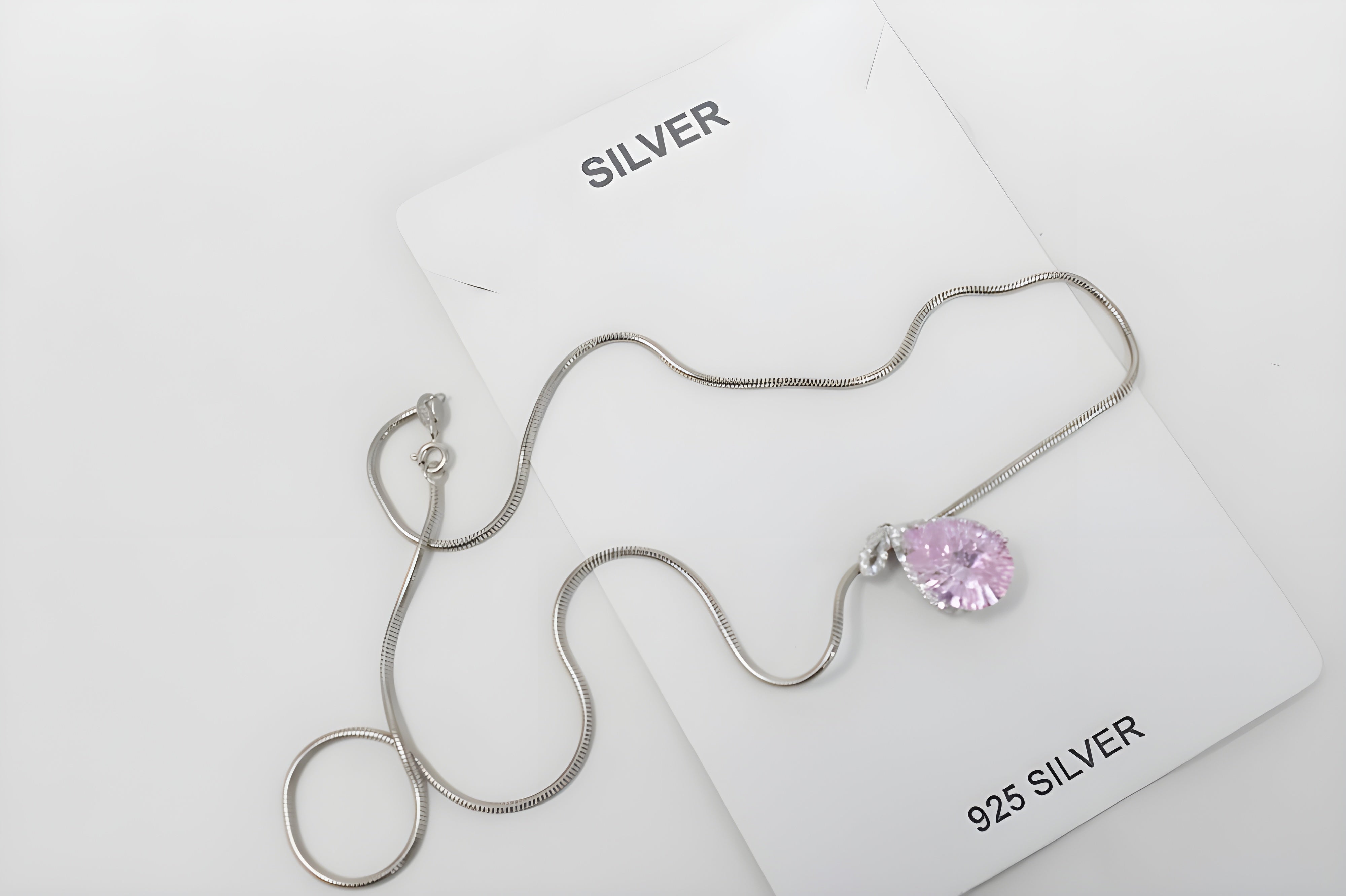 Blush Serenity Teardrop Pendant with VeeLux Crystal Accents