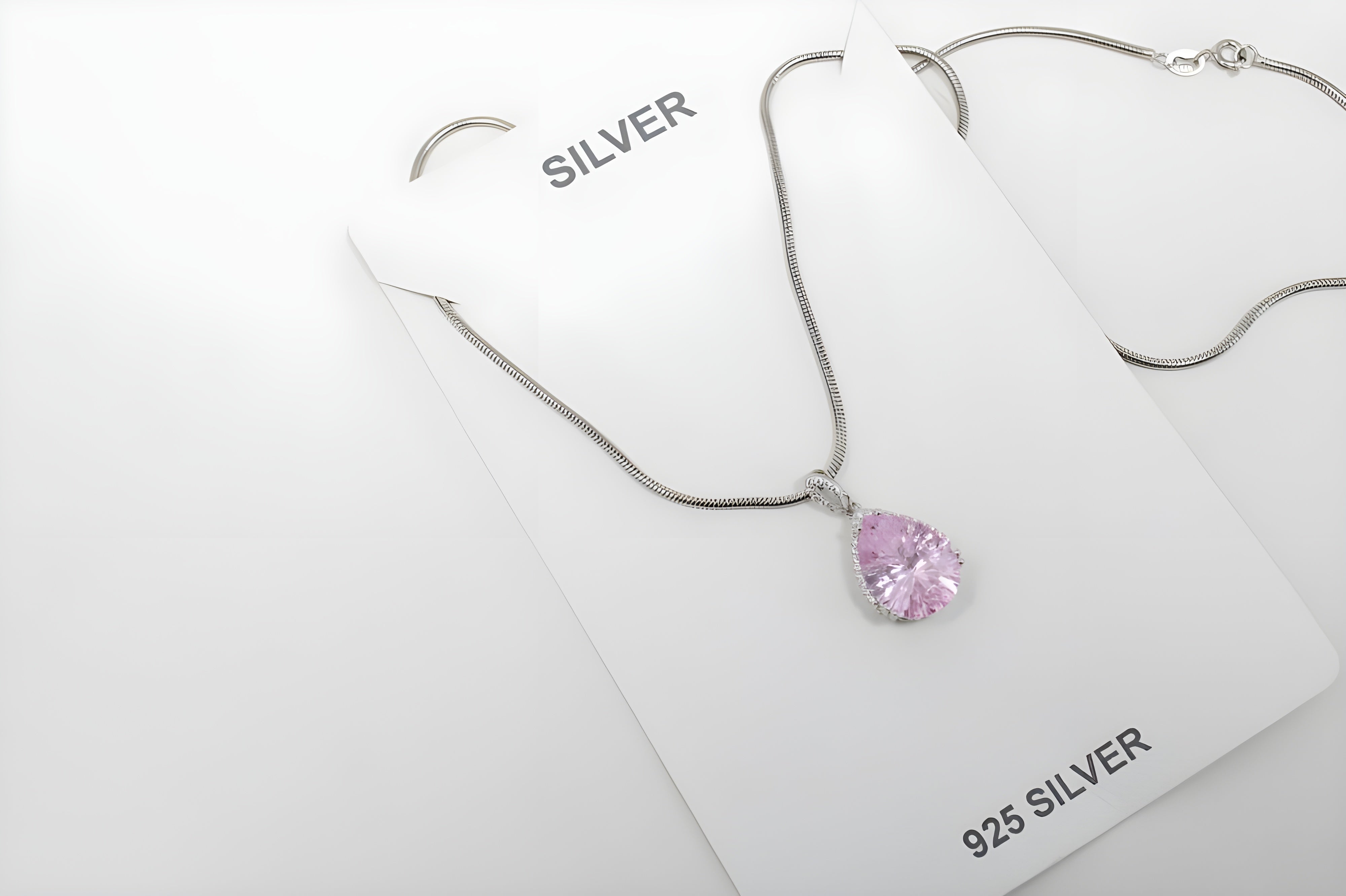 Blush Serenity Teardrop Pendant with VeeLux Crystal Accents