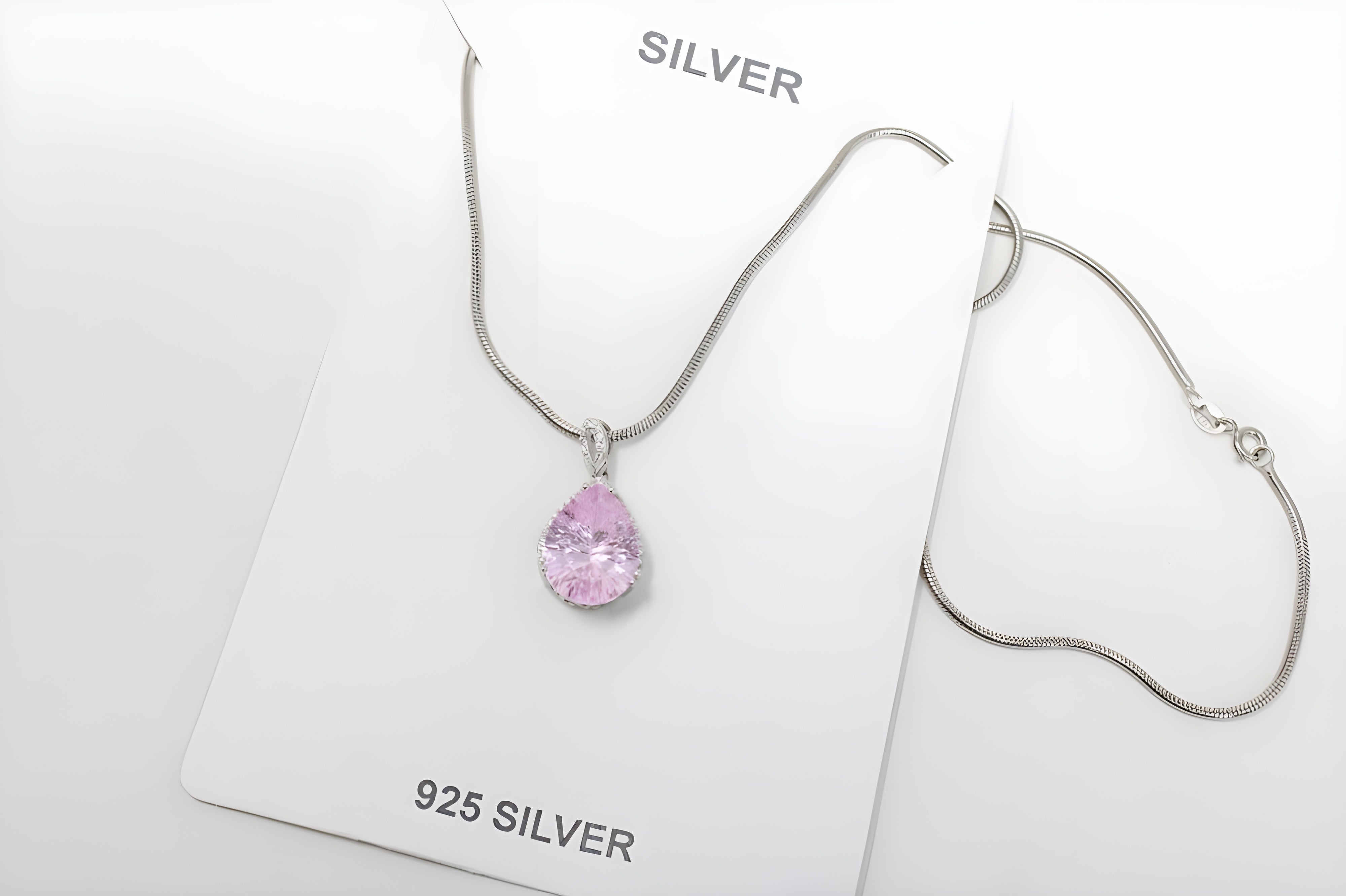 Blush Serenity Teardrop Pendant with VeeLux Crystal Accents