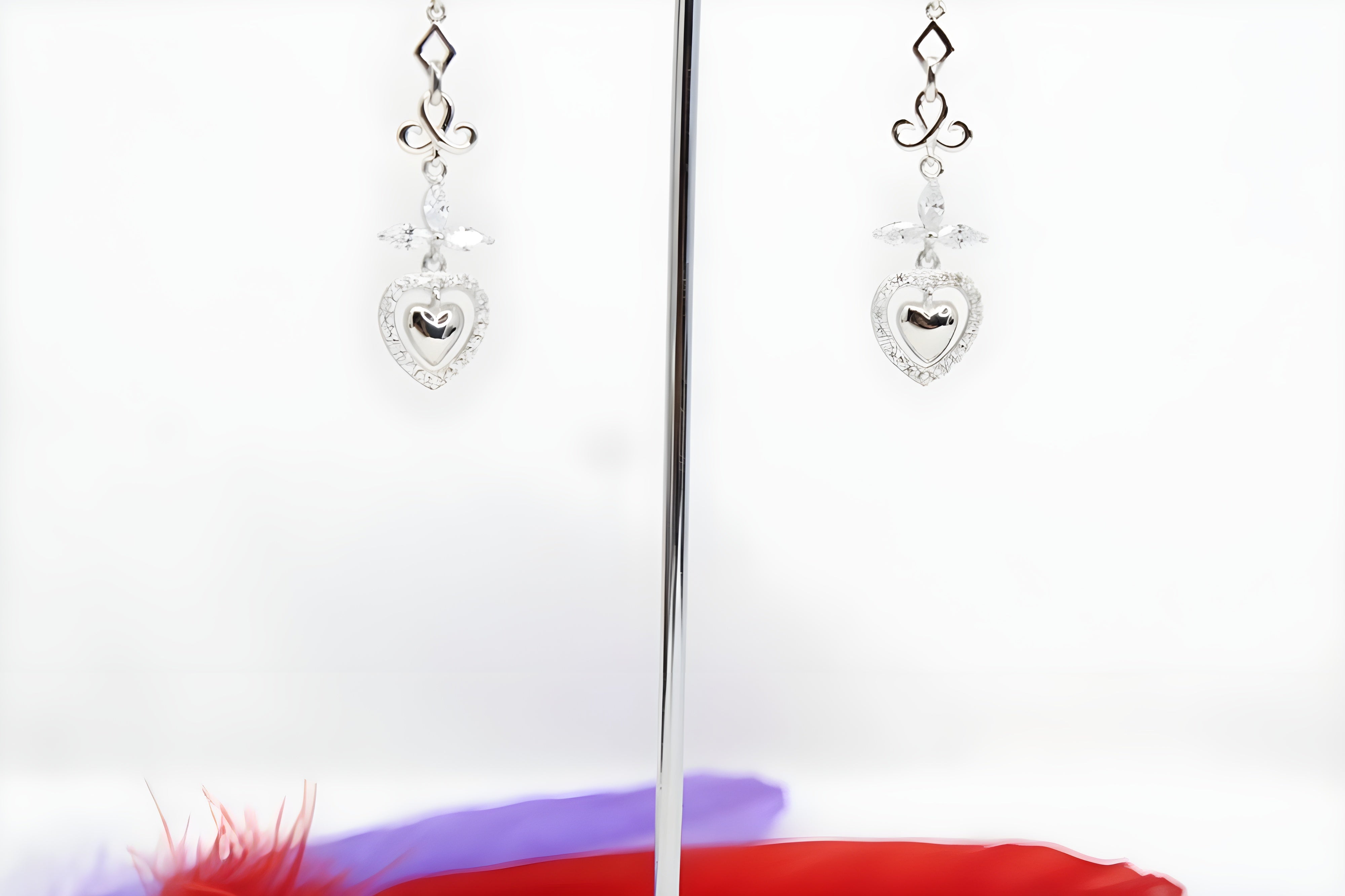 Radiant Aura Silver Elegance Earrings