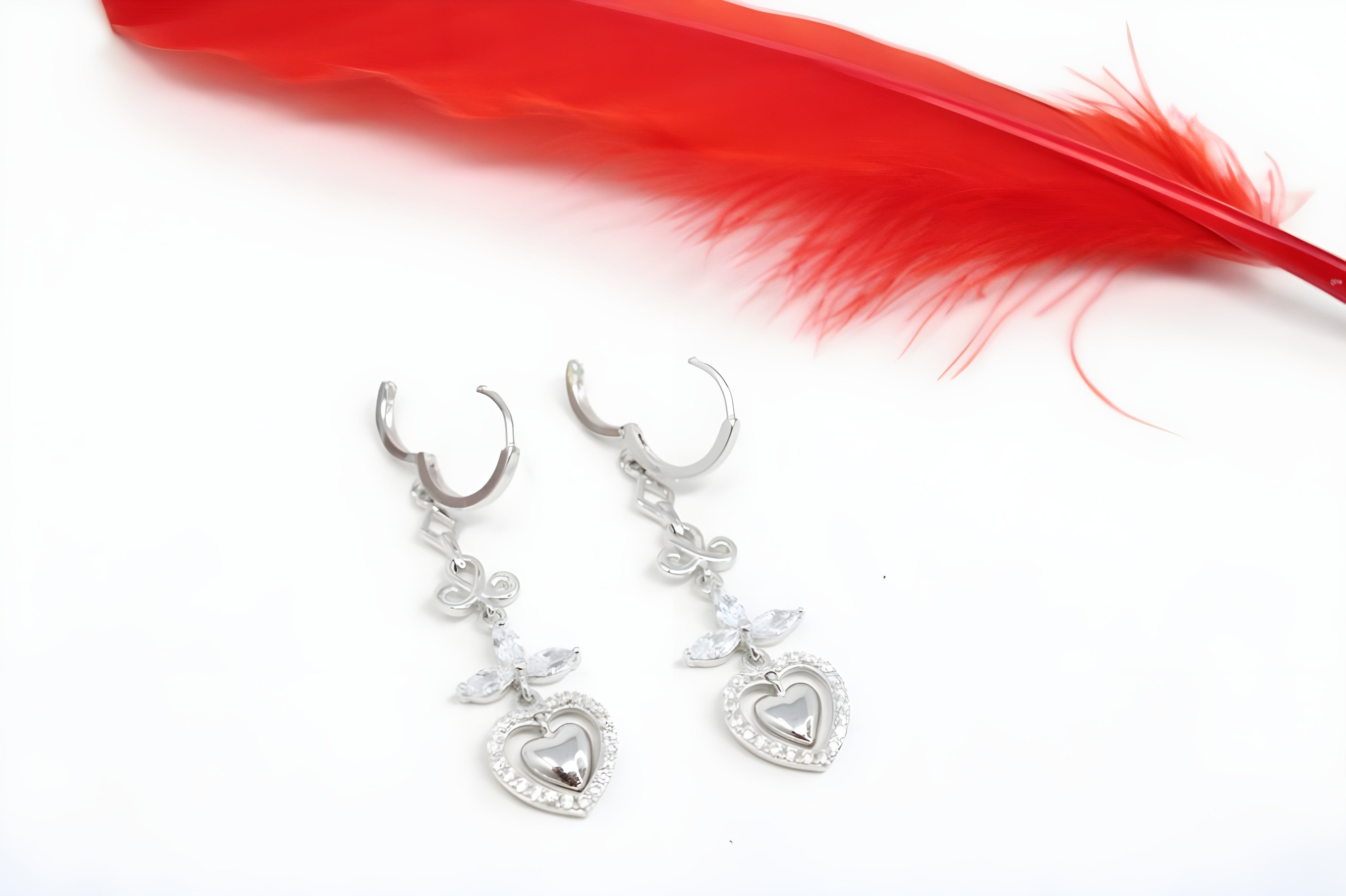 Radiant Aura Silver Elegance Earrings