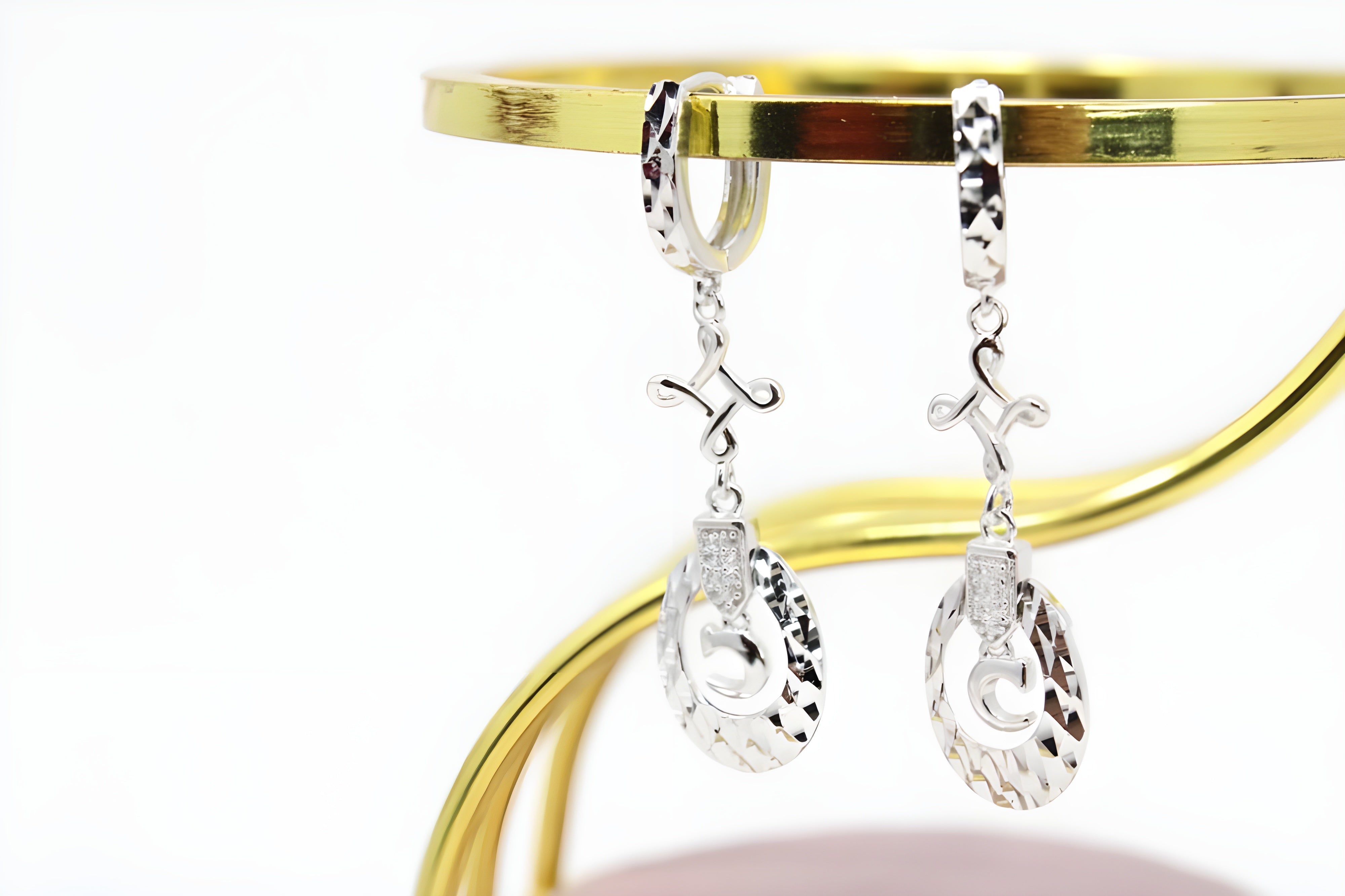 Artisan Glint Sterling Silver Salver Earrings