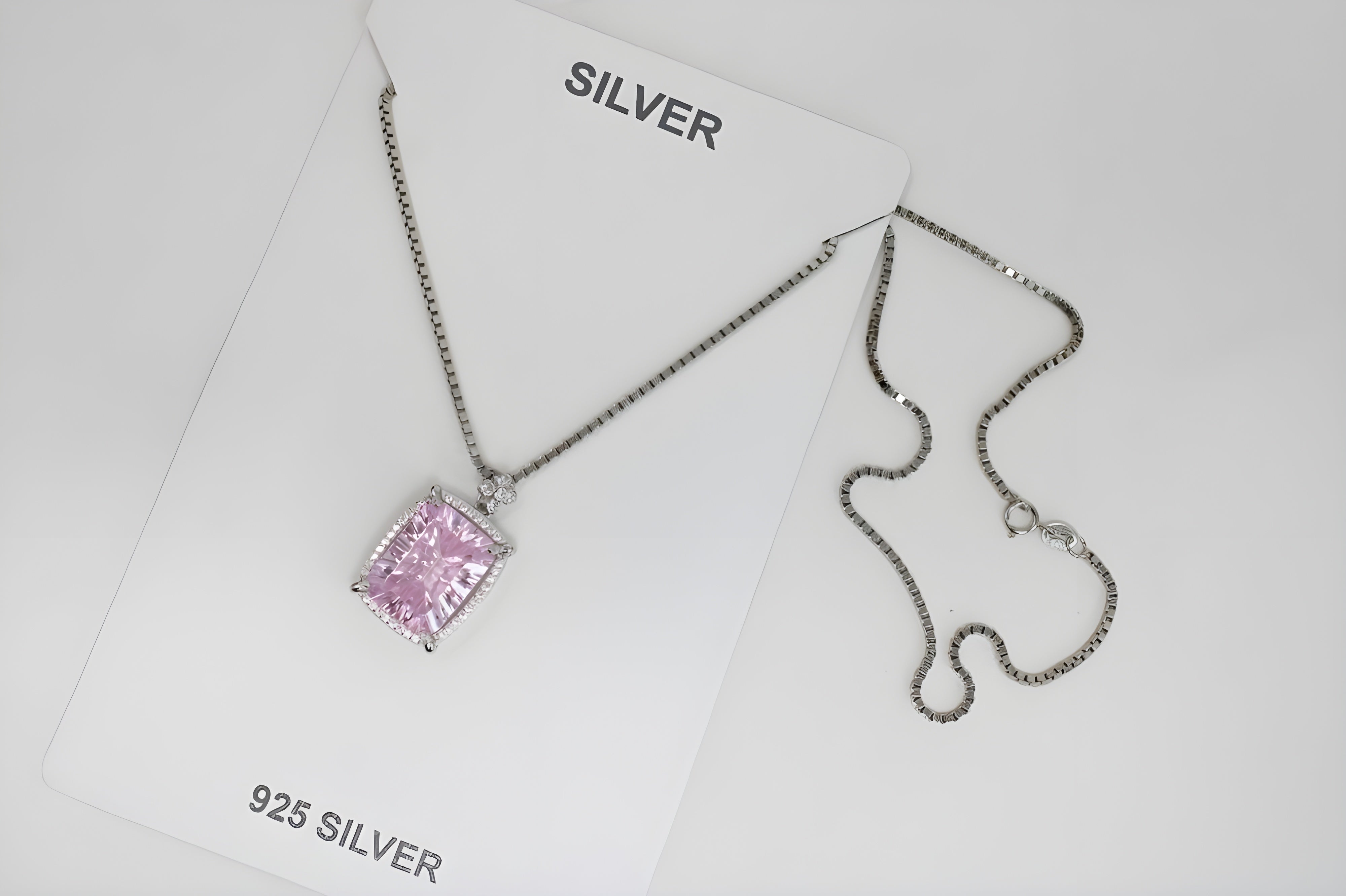 Blossom Radiance Floral Cushion-Cut Pendant with VeeLux Accents