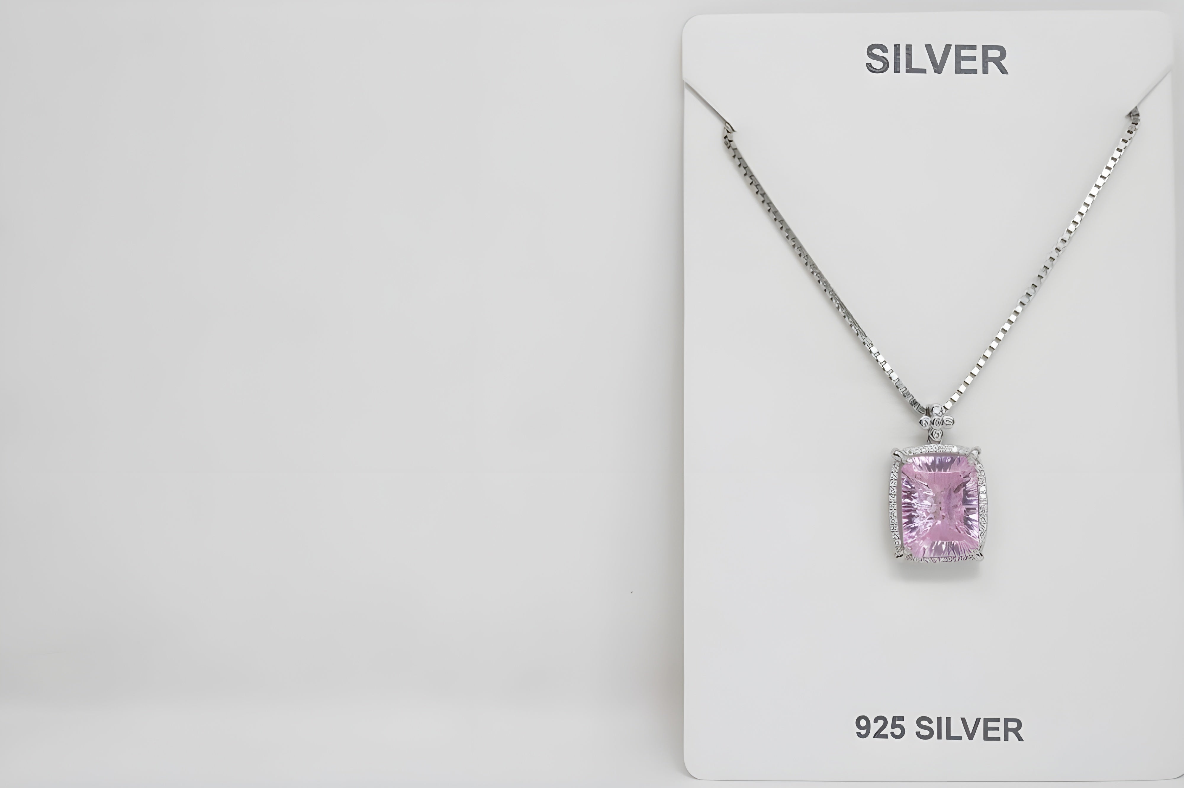 Blossom Radiance Floral Cushion-Cut Pendant with VeeLux Accents