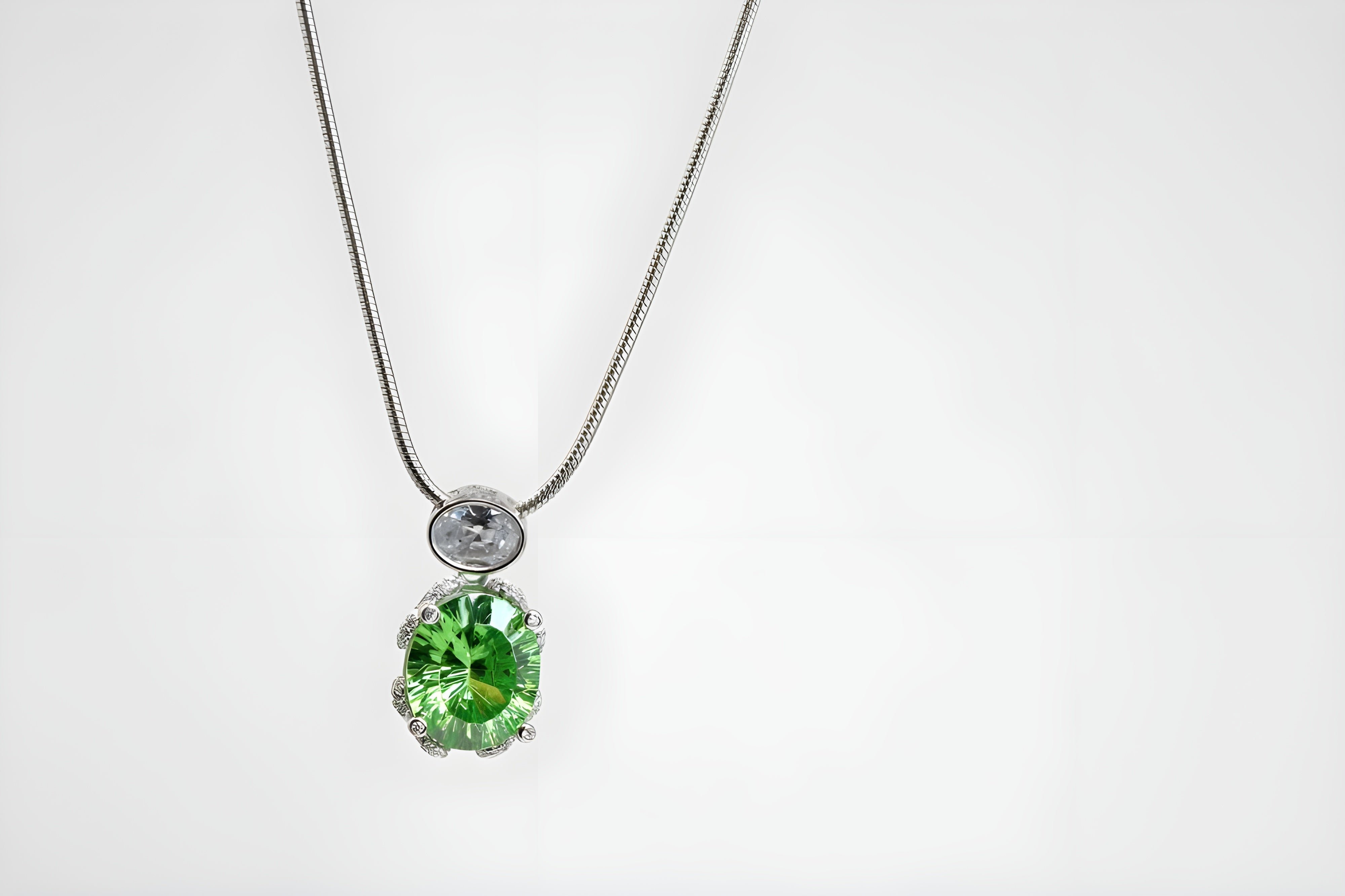 Dual Harmony Round Pendant with VeeLux Crystal Accents