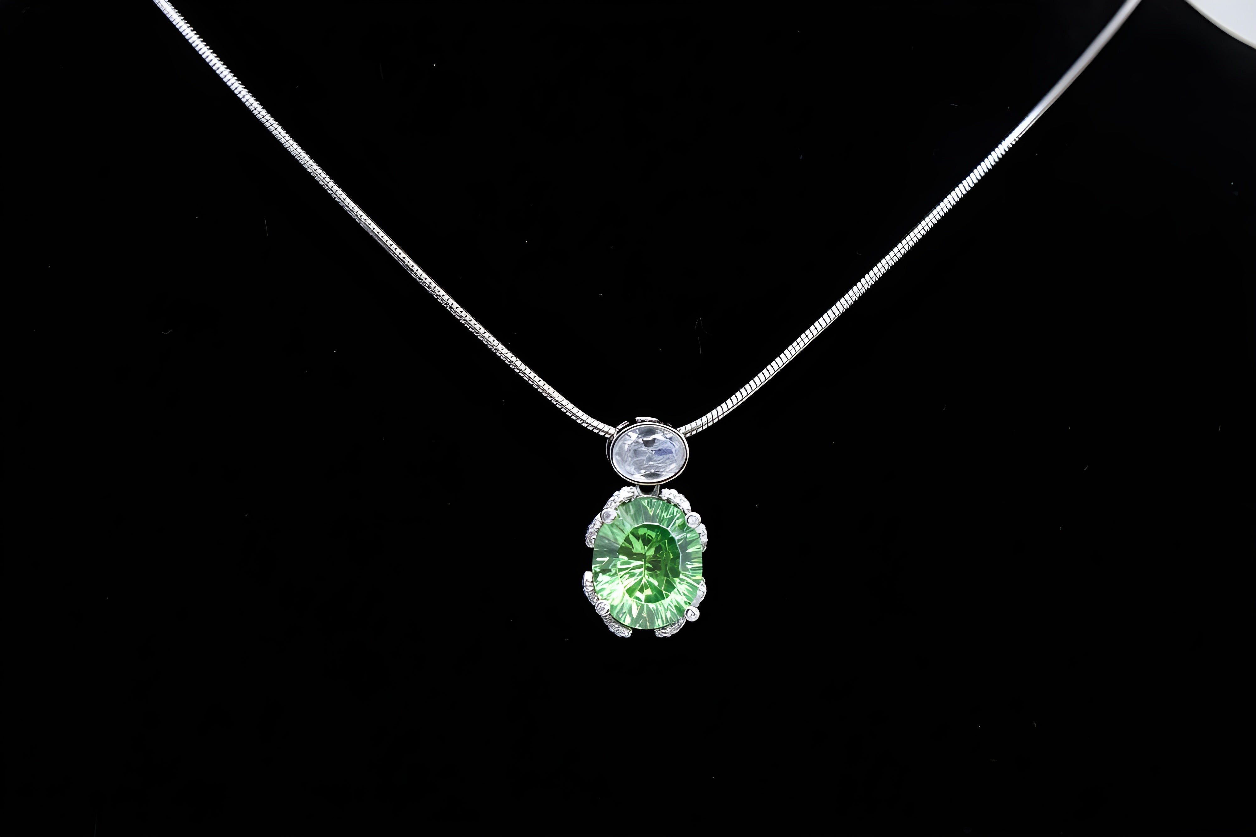 Dual Harmony Round Pendant with VeeLux Crystal Accents