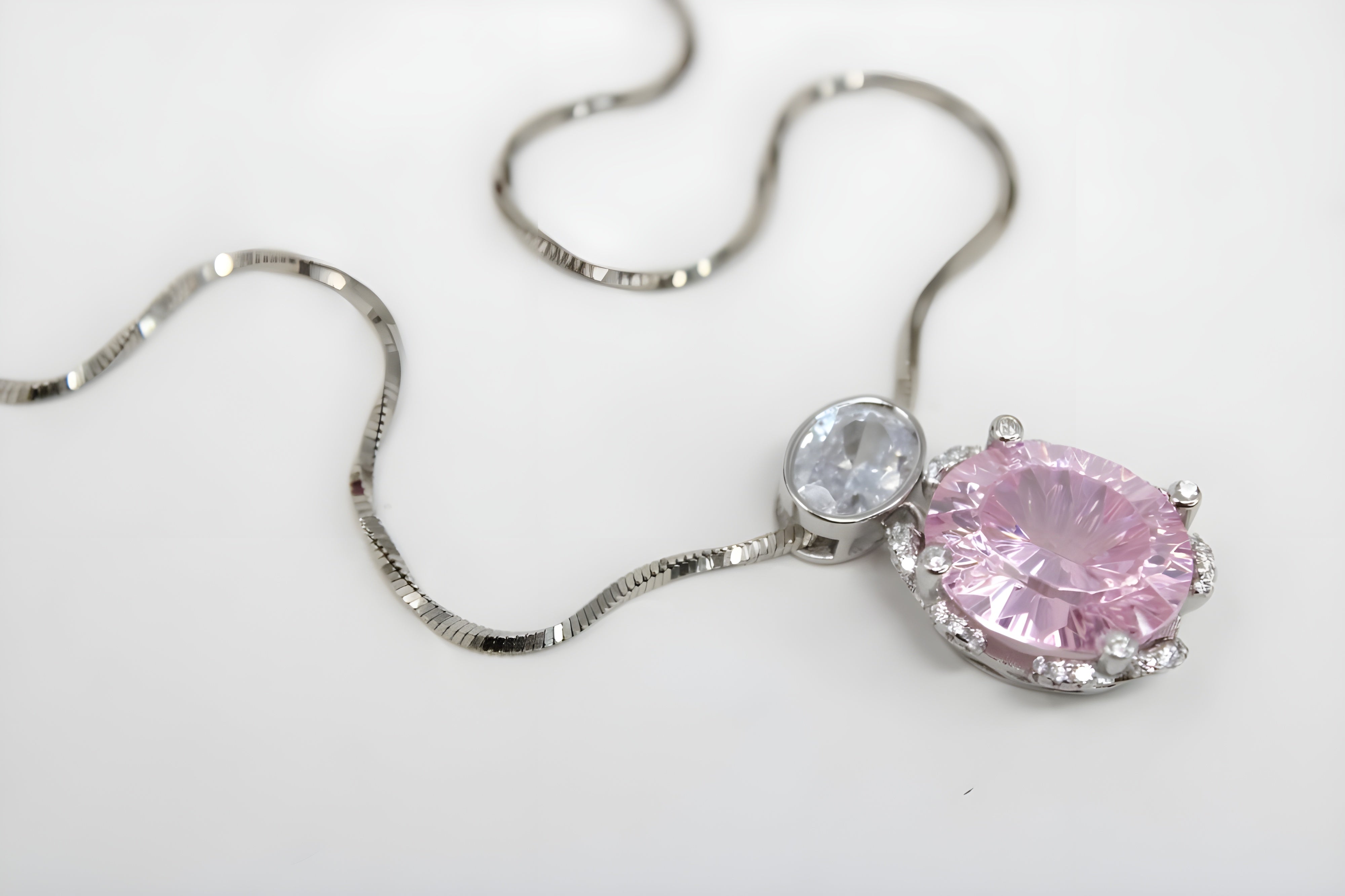 Blush Elegance Double Pendant with VeeLux Crystal Accents