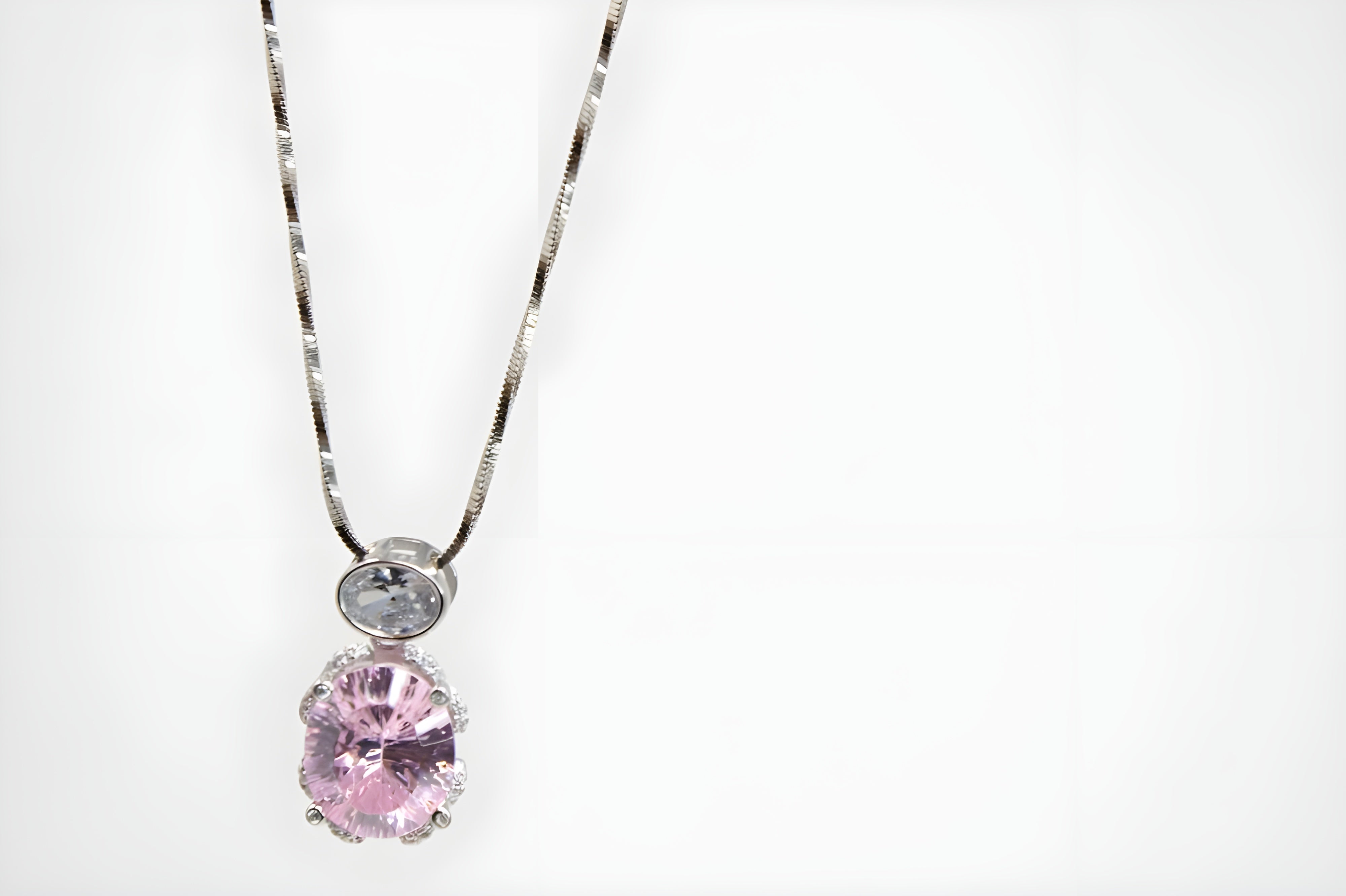 Blush Elegance Double Pendant with VeeLux Crystal Accents