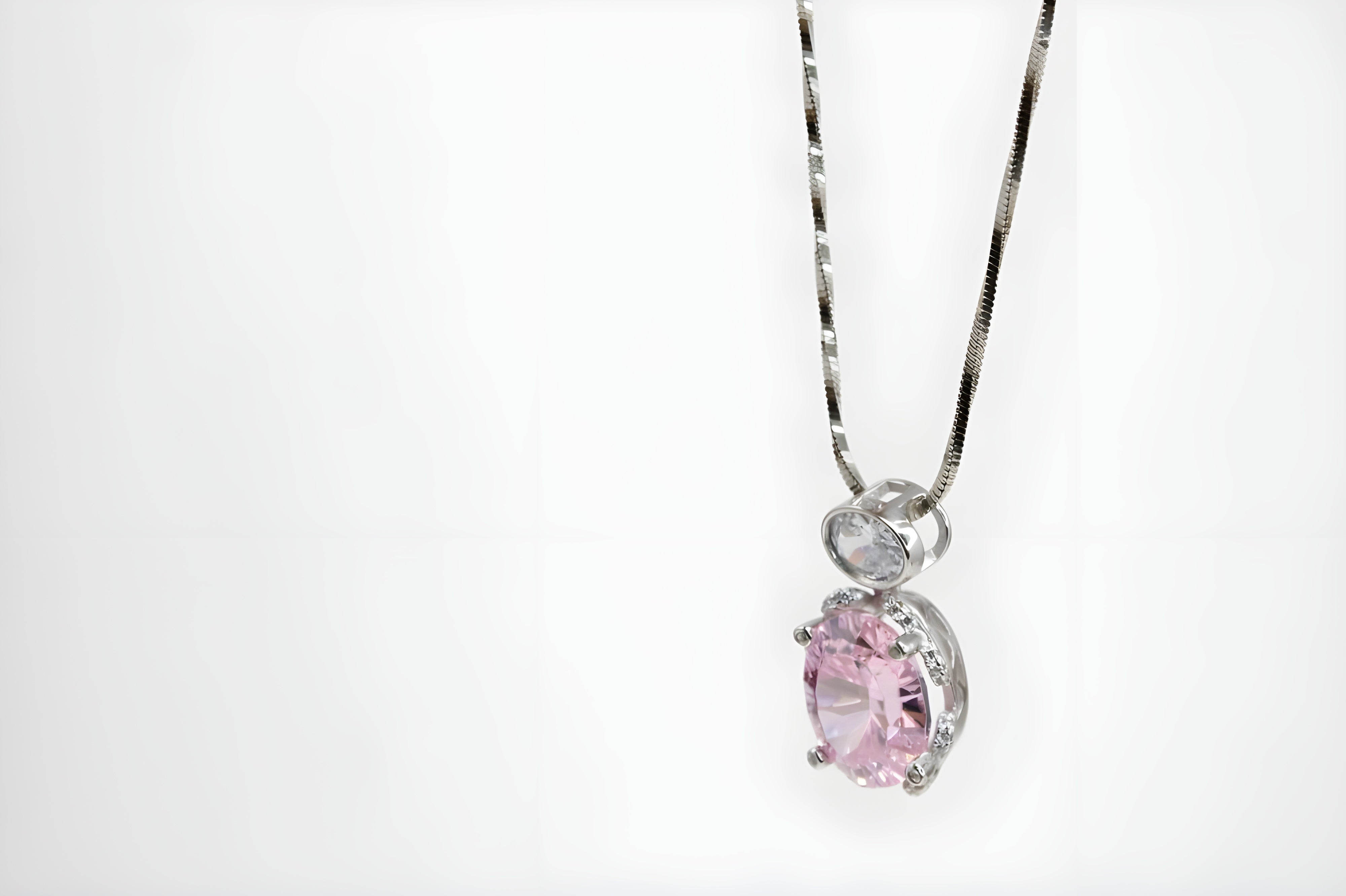 Blush Elegance Double Pendant with VeeLux Crystal Accents