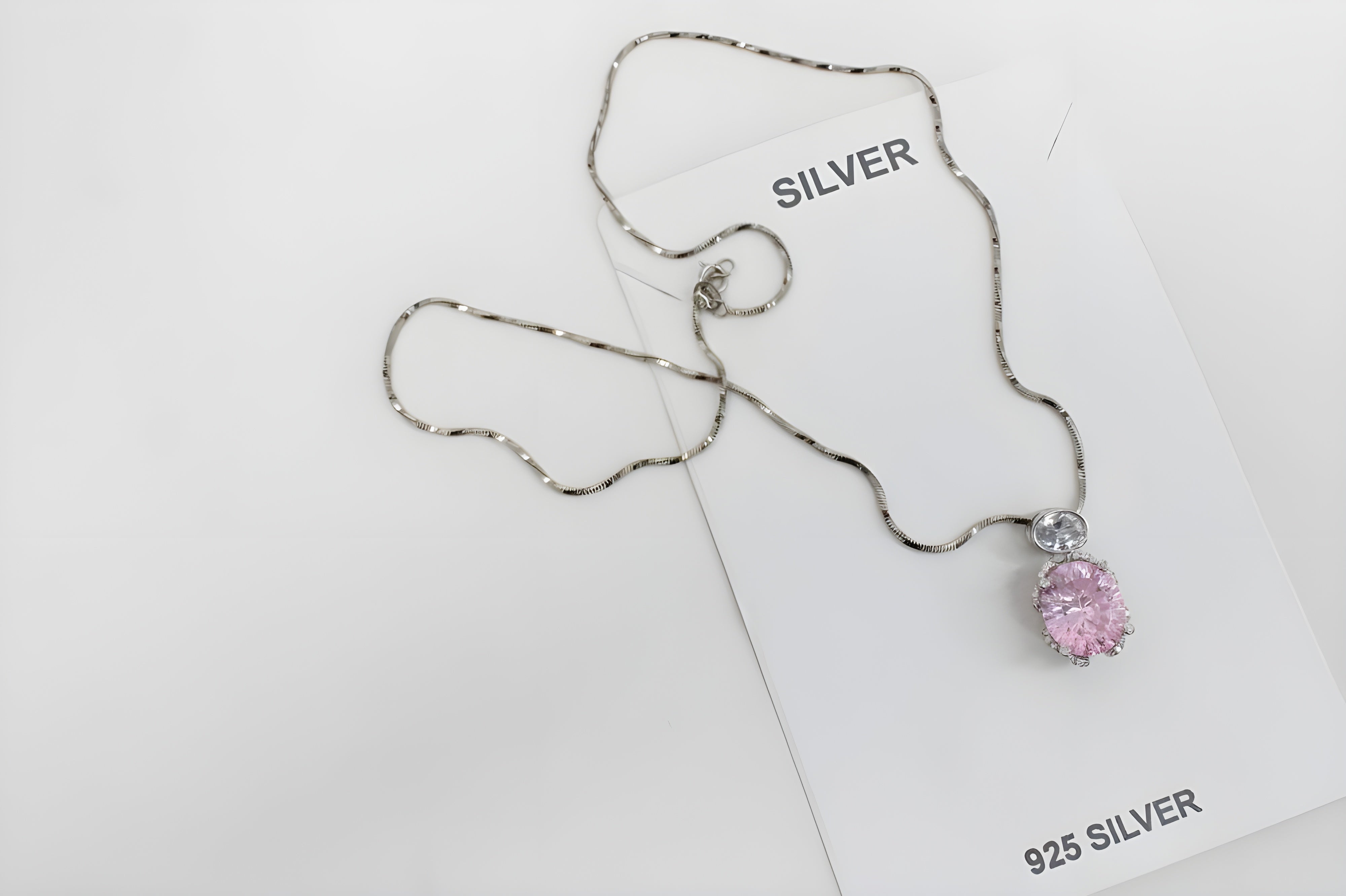 Blush Elegance Double Pendant with VeeLux Crystal Accents