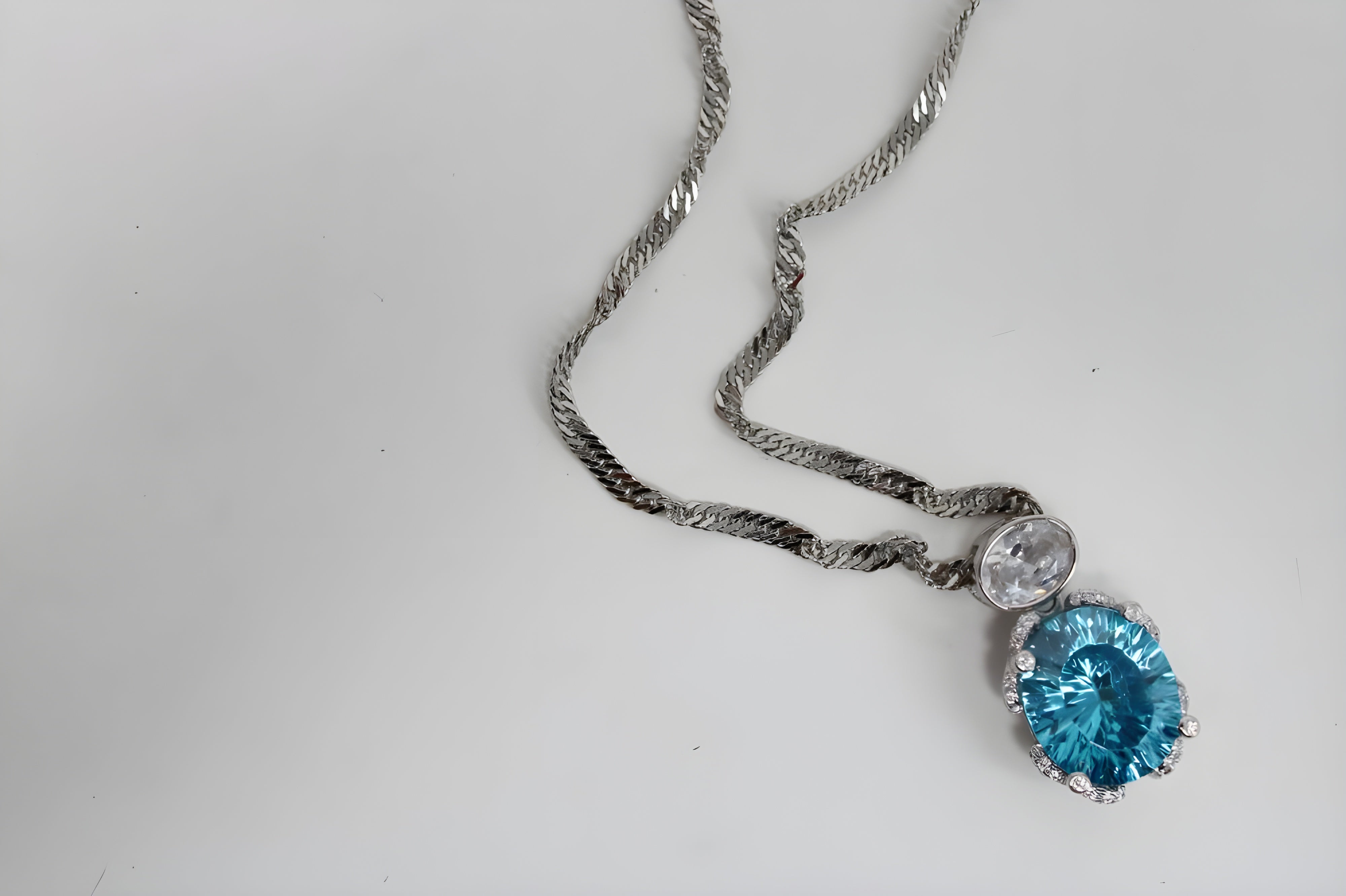 Ocean Breeze Double Crystal Pendant with VeeLux Accents