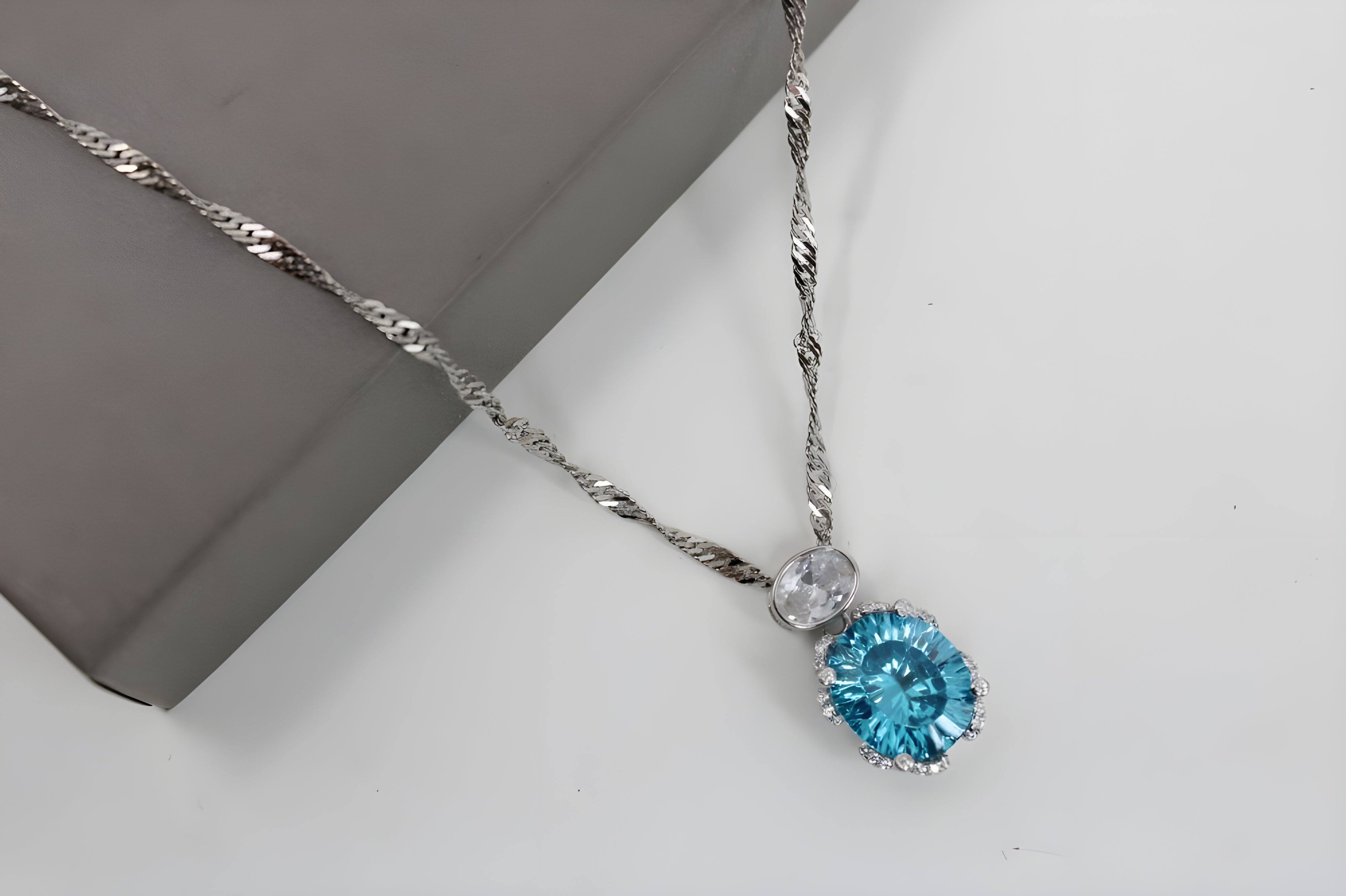 Ocean Breeze Double Crystal Pendant with VeeLux Accents