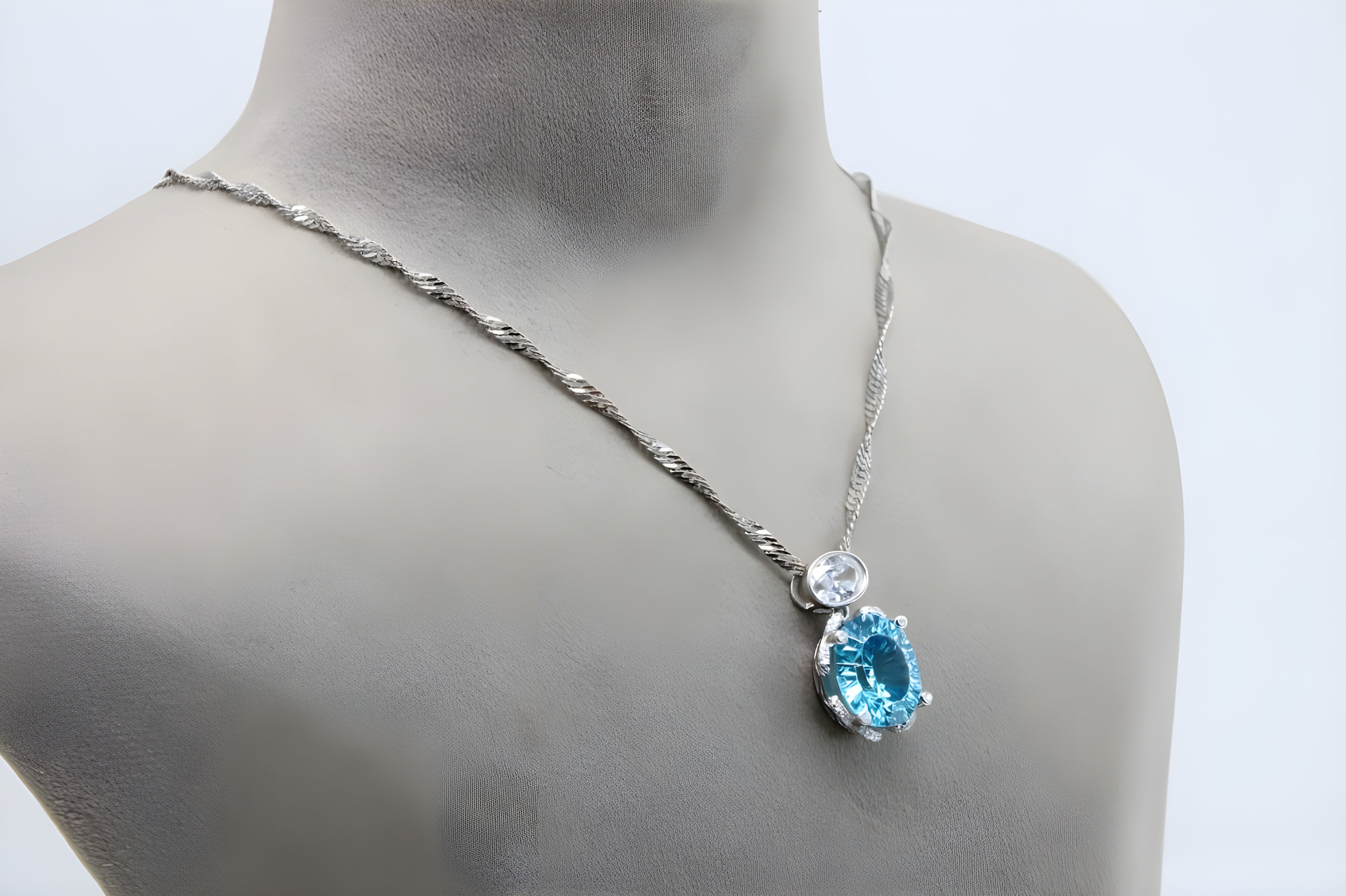 Ocean Breeze Double Crystal Pendant with VeeLux Accents