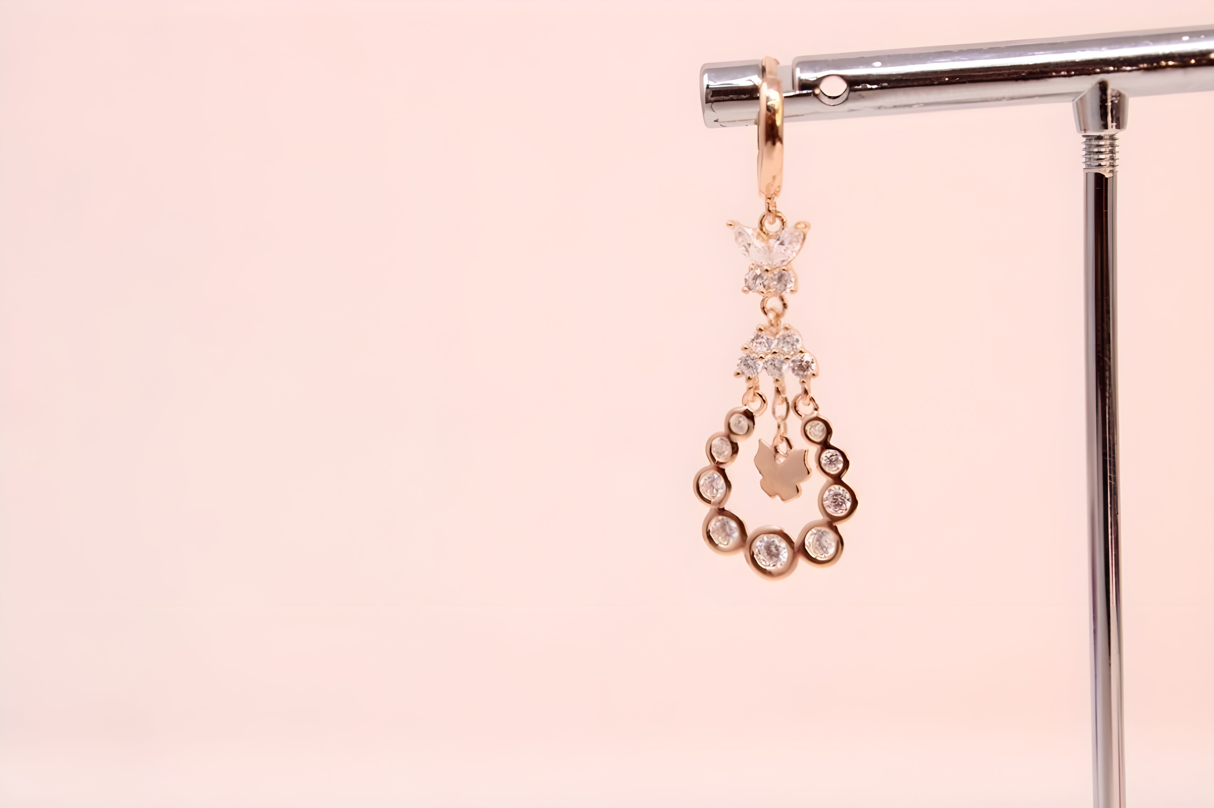 Golden Glimmer VeeLux Premium Crystal Sterling Silver Artisanal Earrings