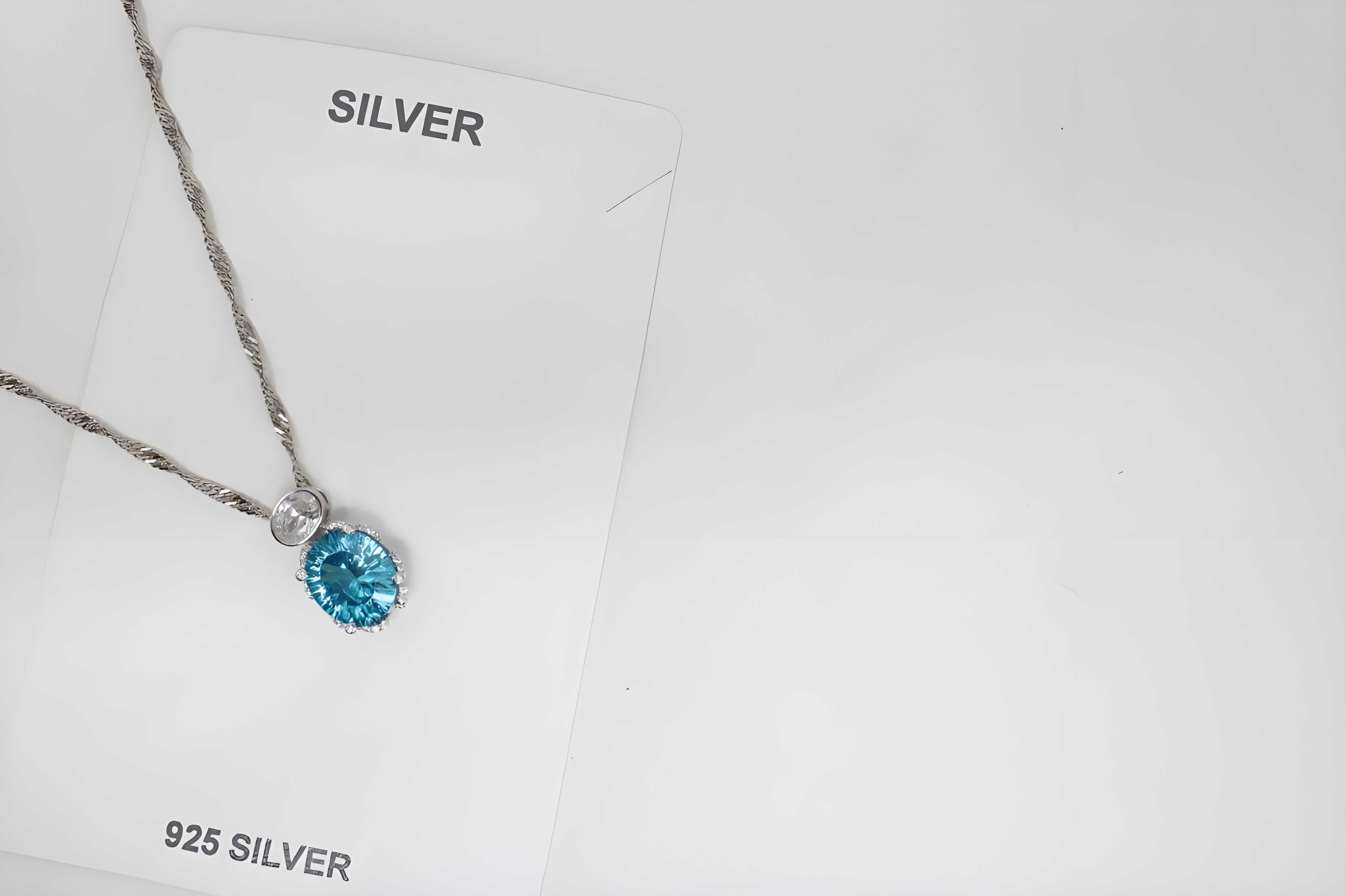 Ocean Breeze Double Crystal Pendant with VeeLux Accents