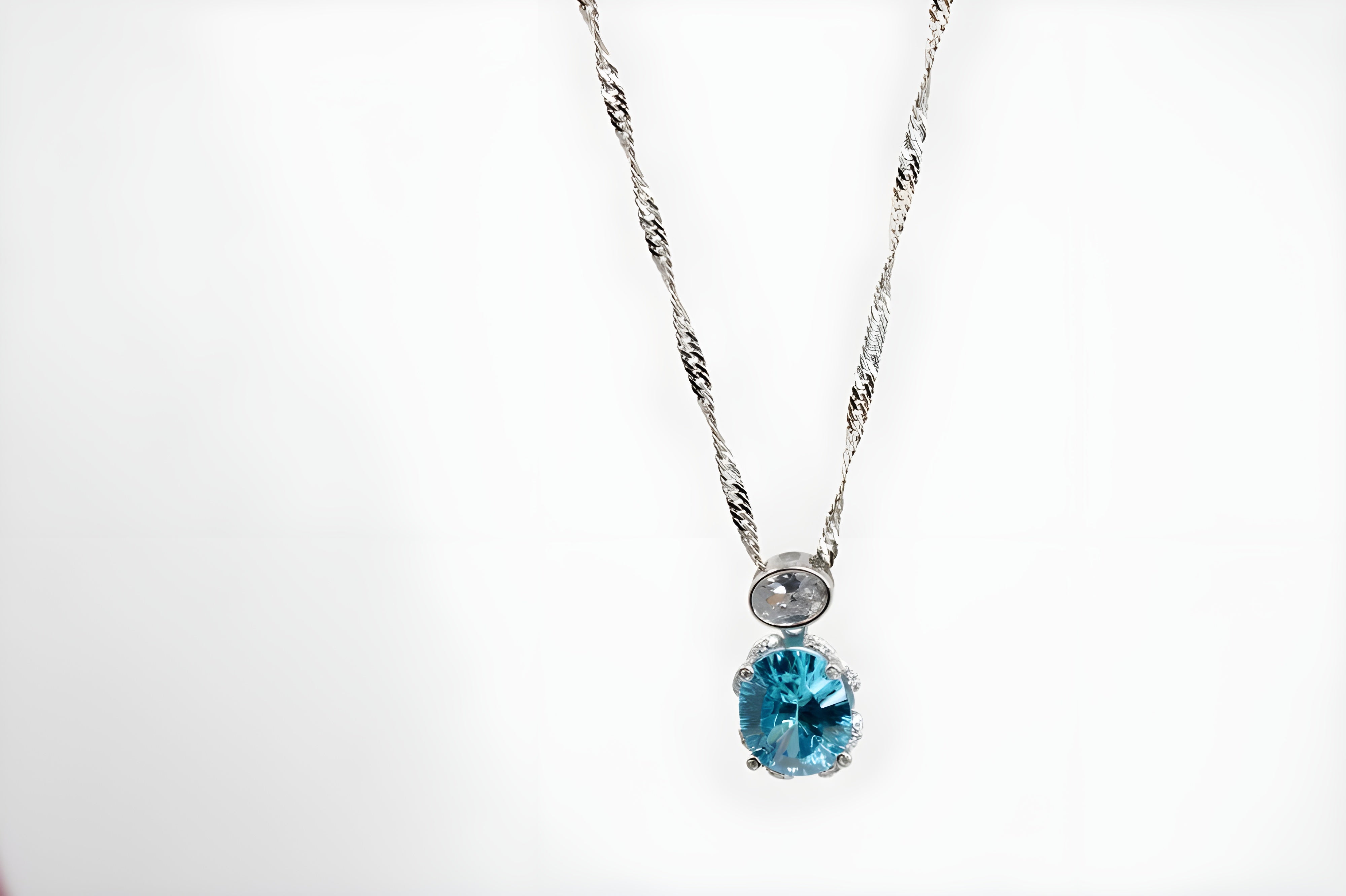 Ocean Breeze Double Crystal Pendant with VeeLux Accents