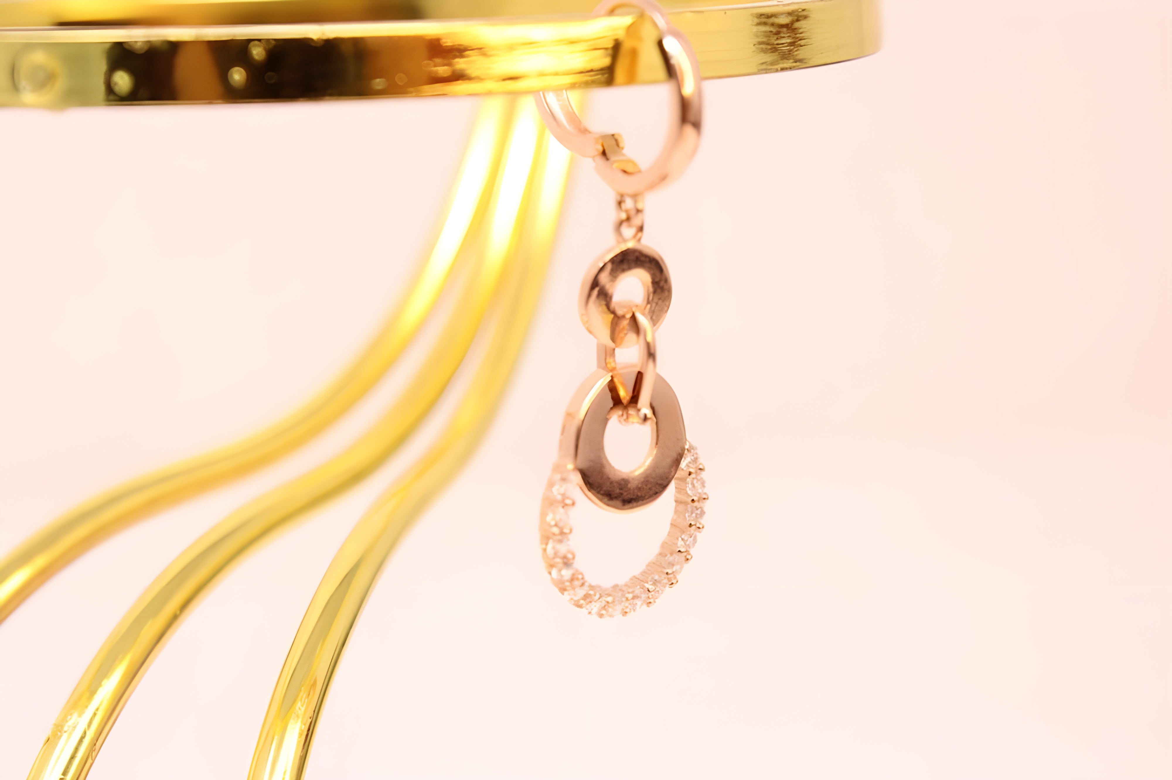 Golden Elegance Swarovski Crystal Sterling Silver Classic Earrings