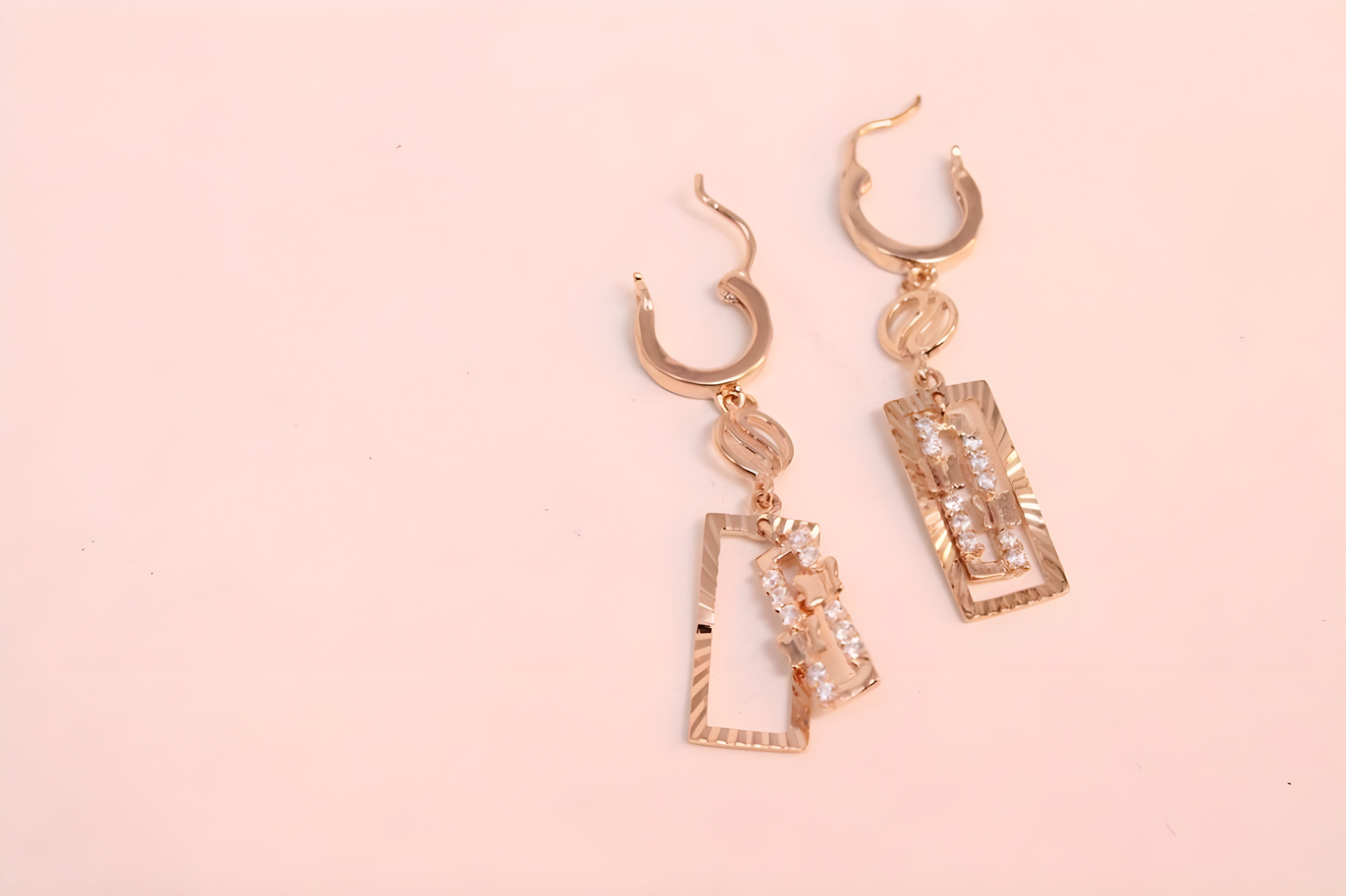 Copper Gold Sophisticate VeeLux Premium Crystal Sterling Silver Earrings