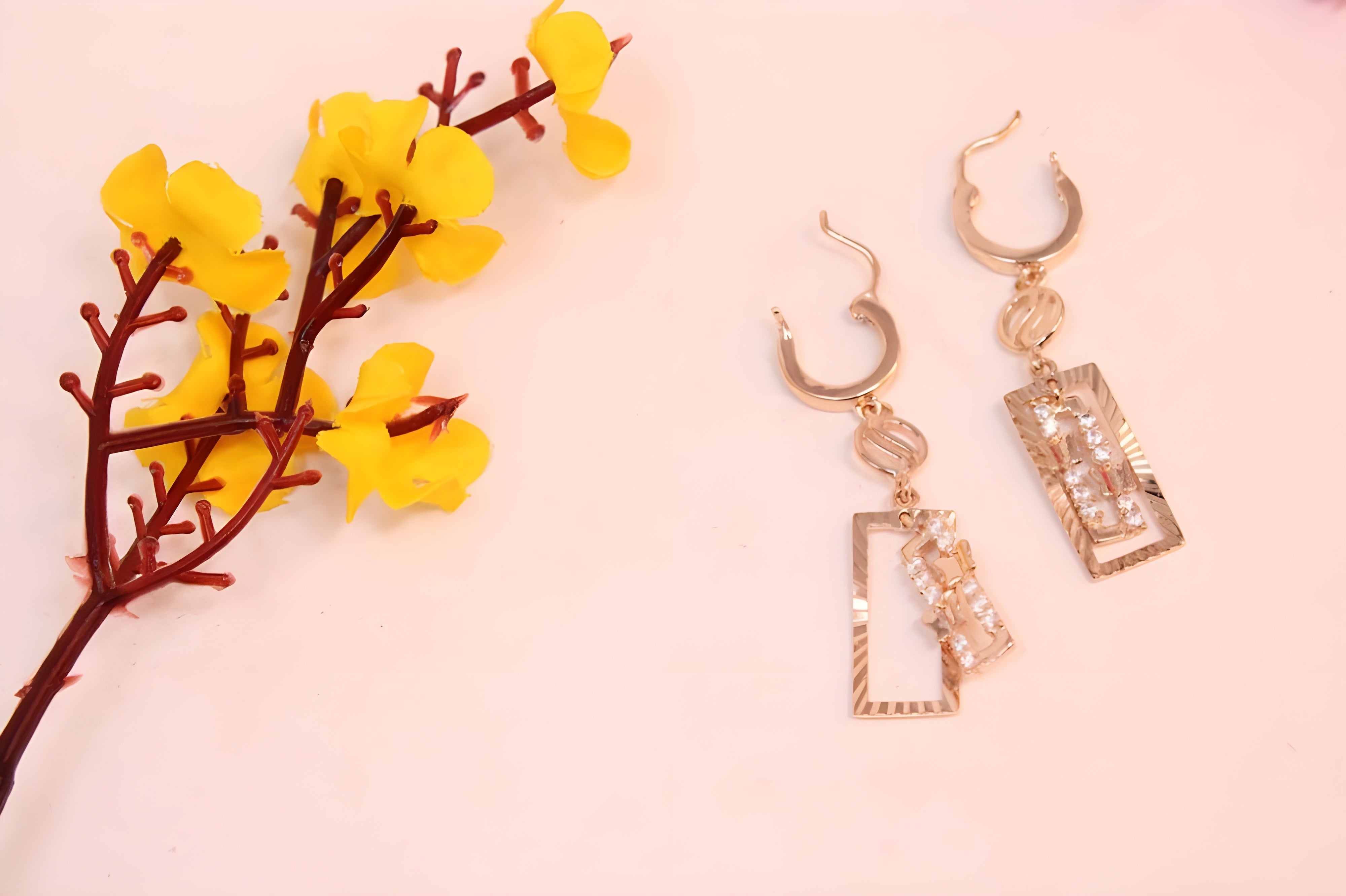 Copper Gold Sophisticate VeeLux Premium Crystal Sterling Silver Earrings