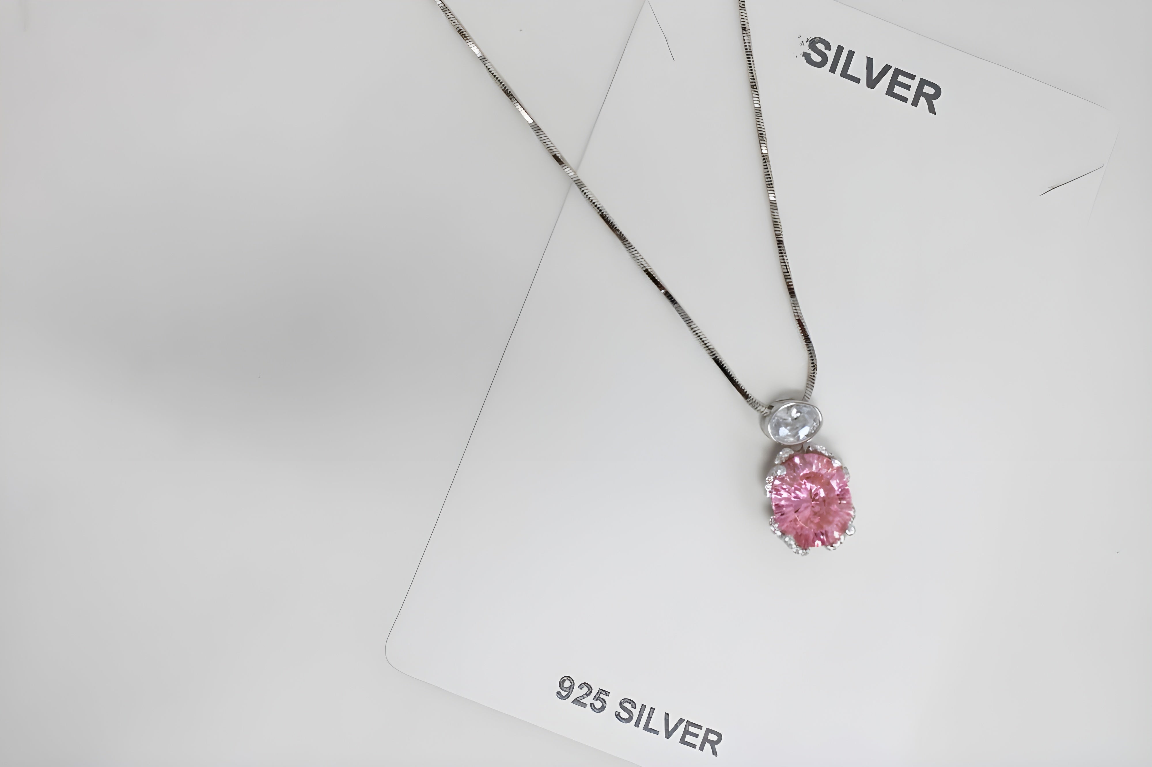 Coral Blossom Double Crystal Pendant with VeeLux Accents