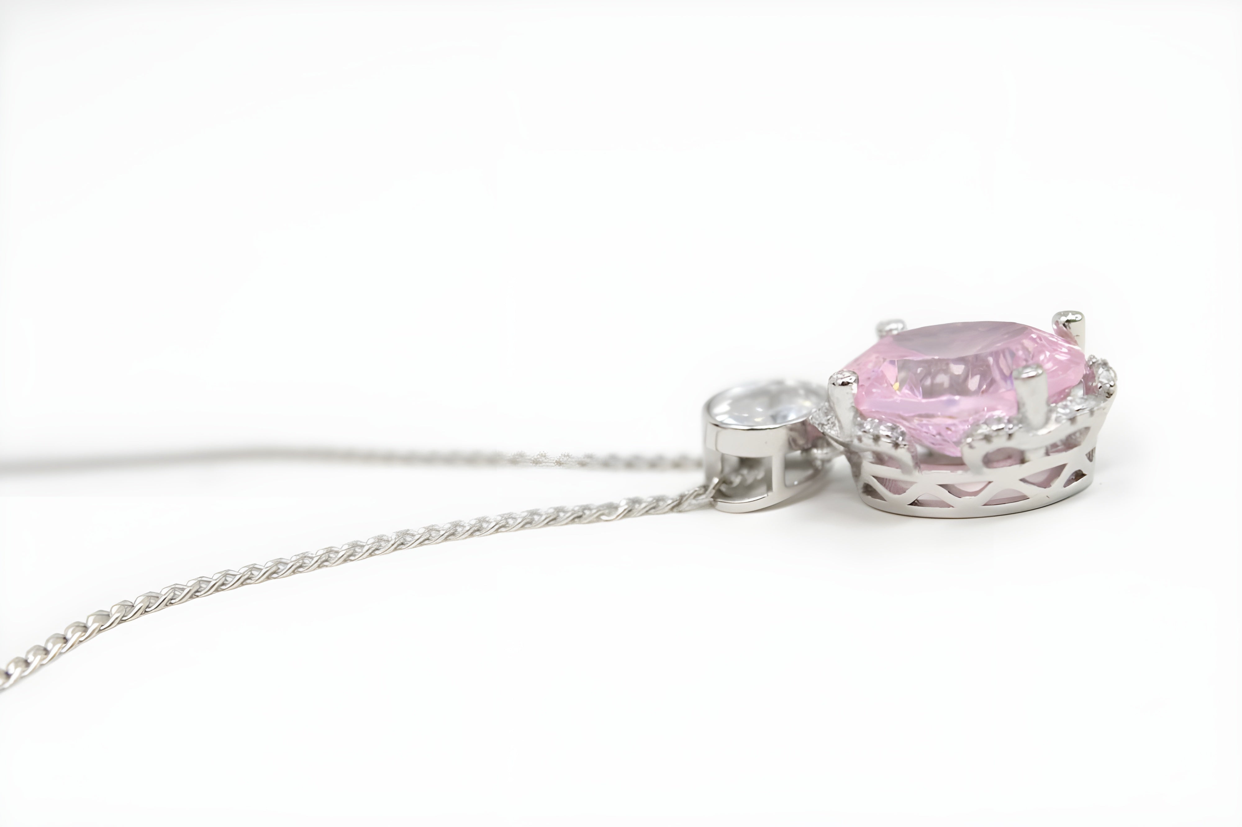 Rose Radiance Double Crystal Pendant with VeeLux Accents