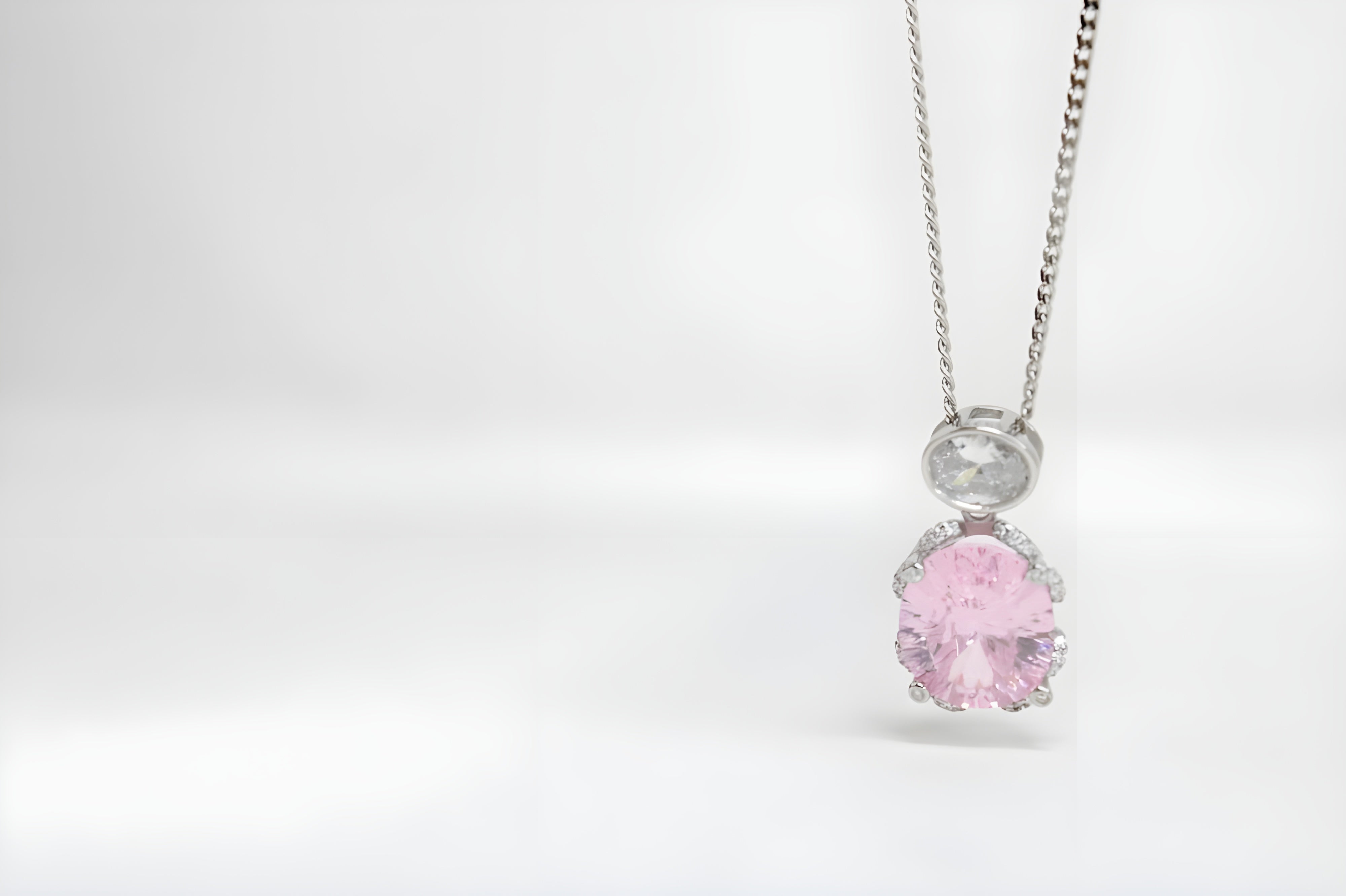 Rose Radiance Double Crystal Pendant with VeeLux Accents