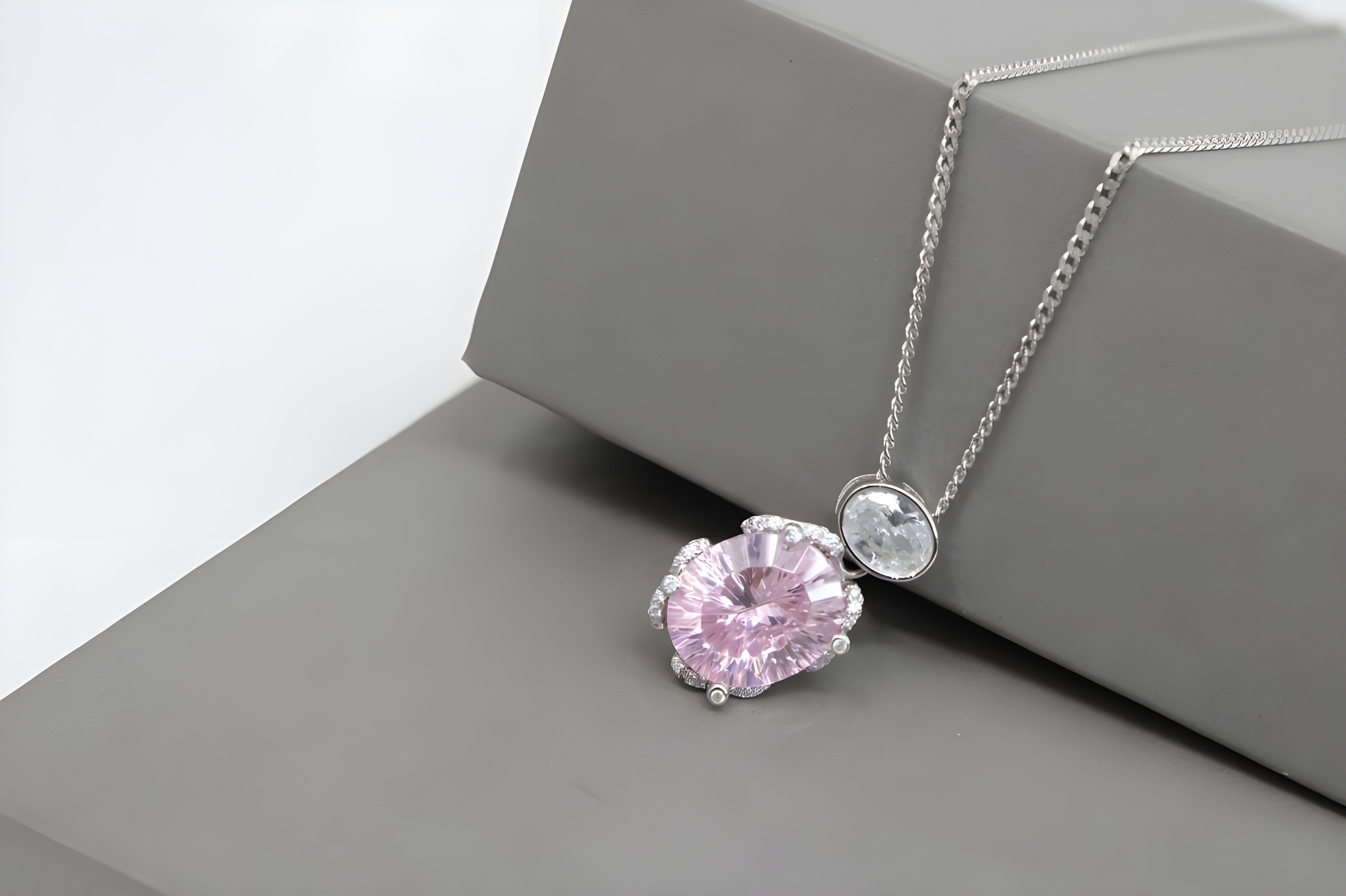 Rose Radiance Double Crystal Pendant with VeeLux Accents