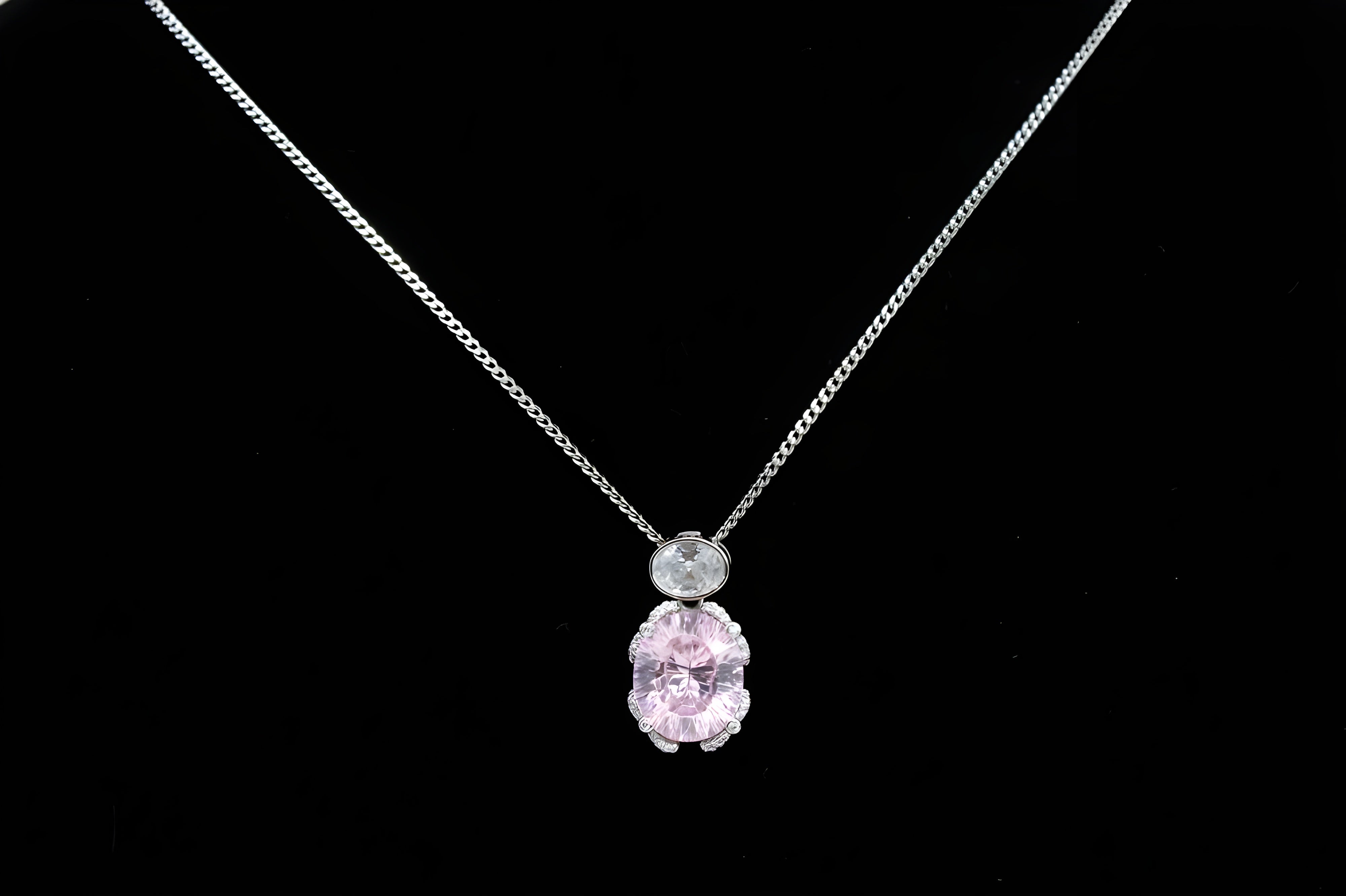 Rose Radiance Double Crystal Pendant with VeeLux Accents