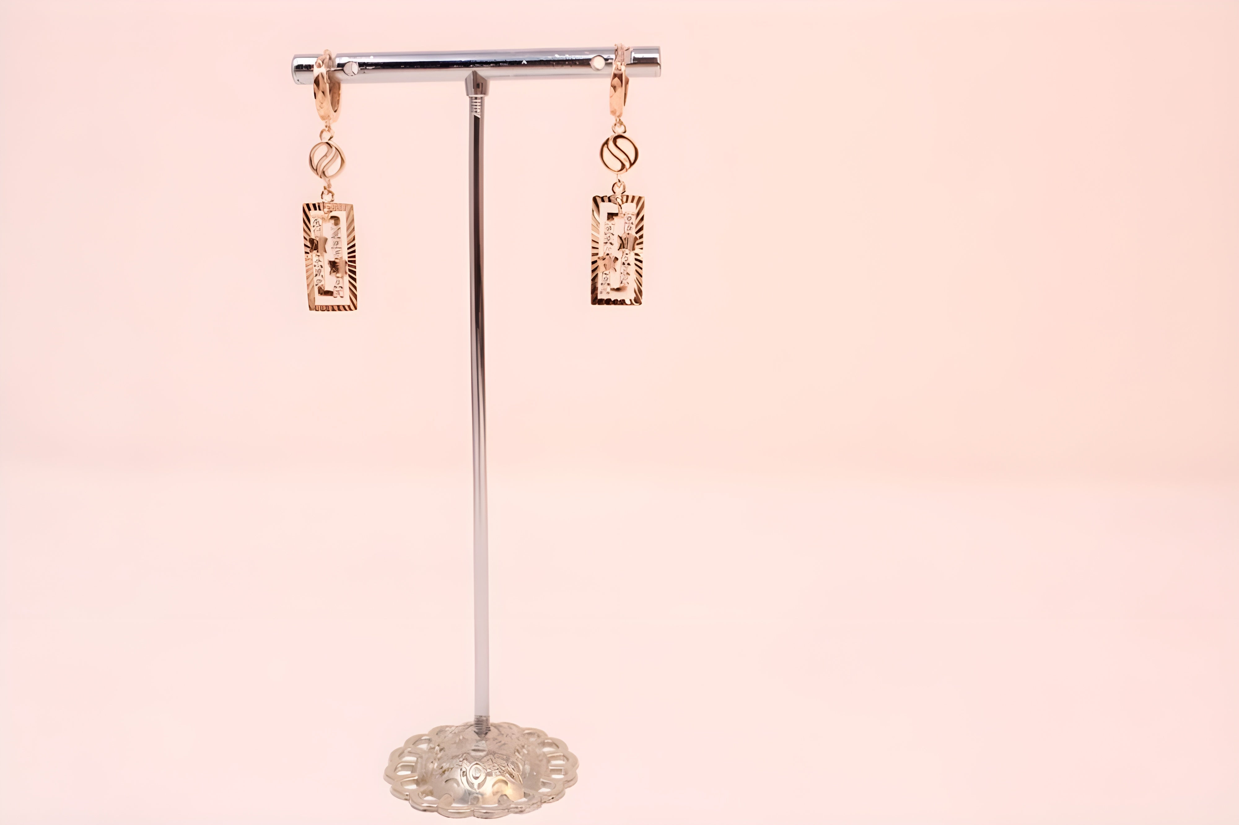 Copper Gold Sophisticate VeeLux Premium Crystal Sterling Silver Earrings