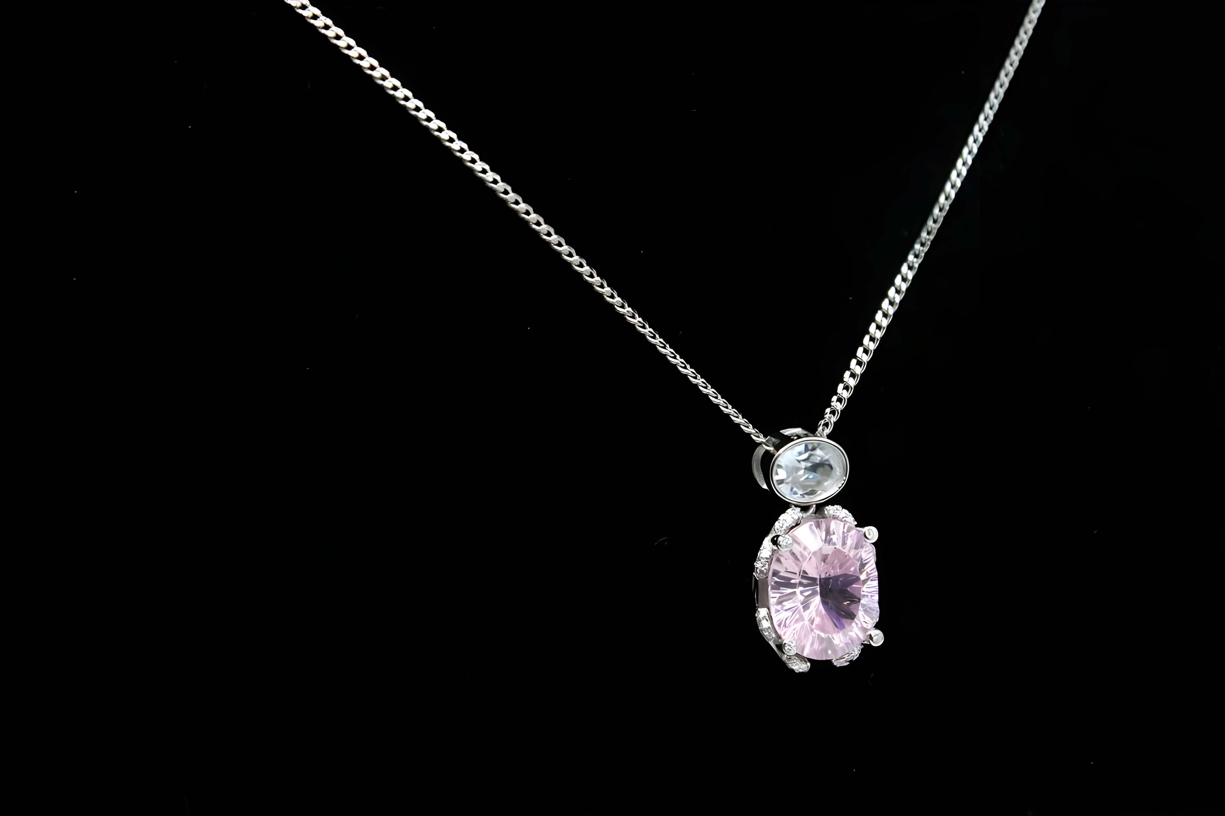 Rose Radiance Double Crystal Pendant with VeeLux Accents