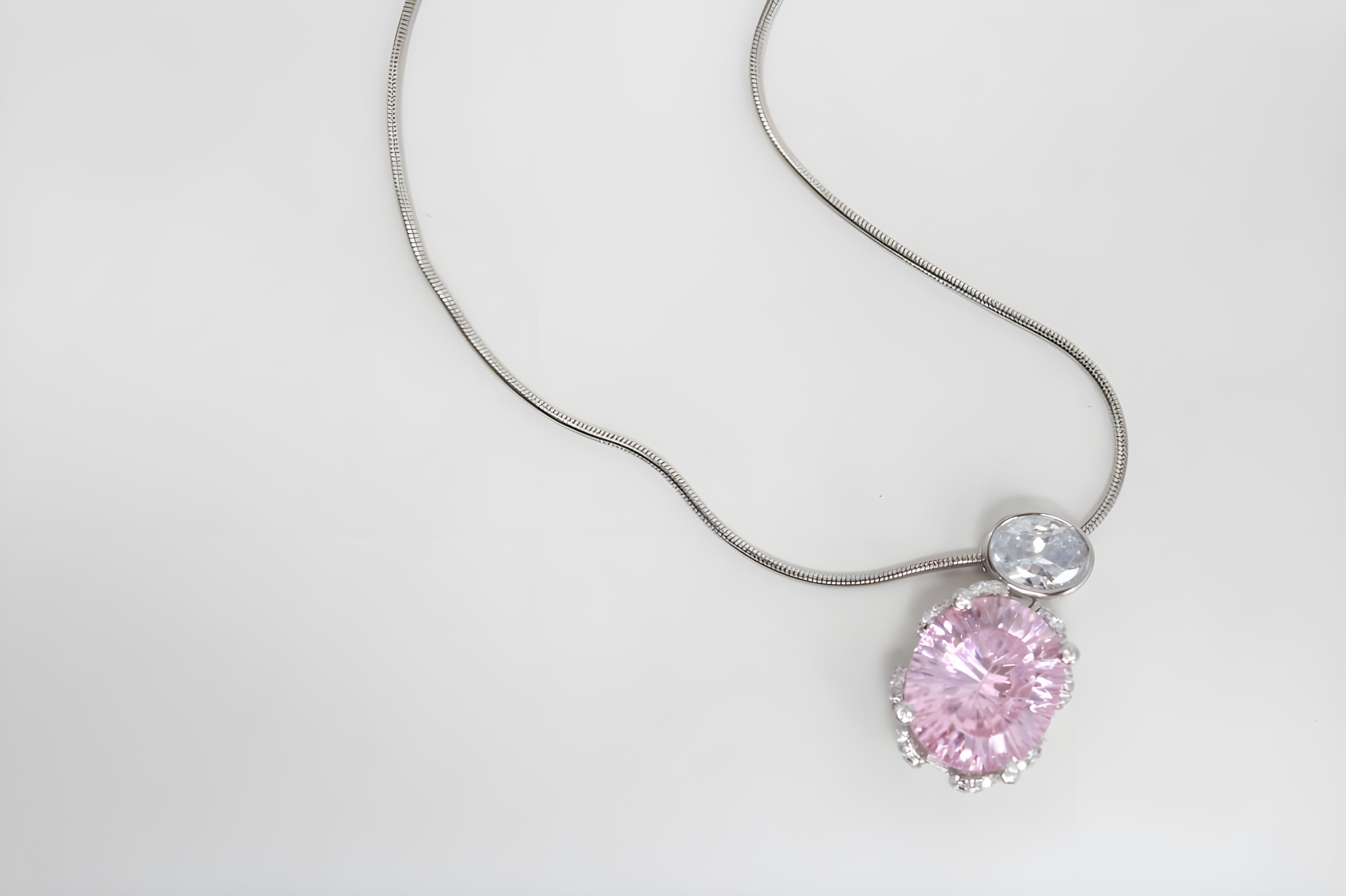 Blush Harmony Double Pendant with VeeLux Crystal Accents