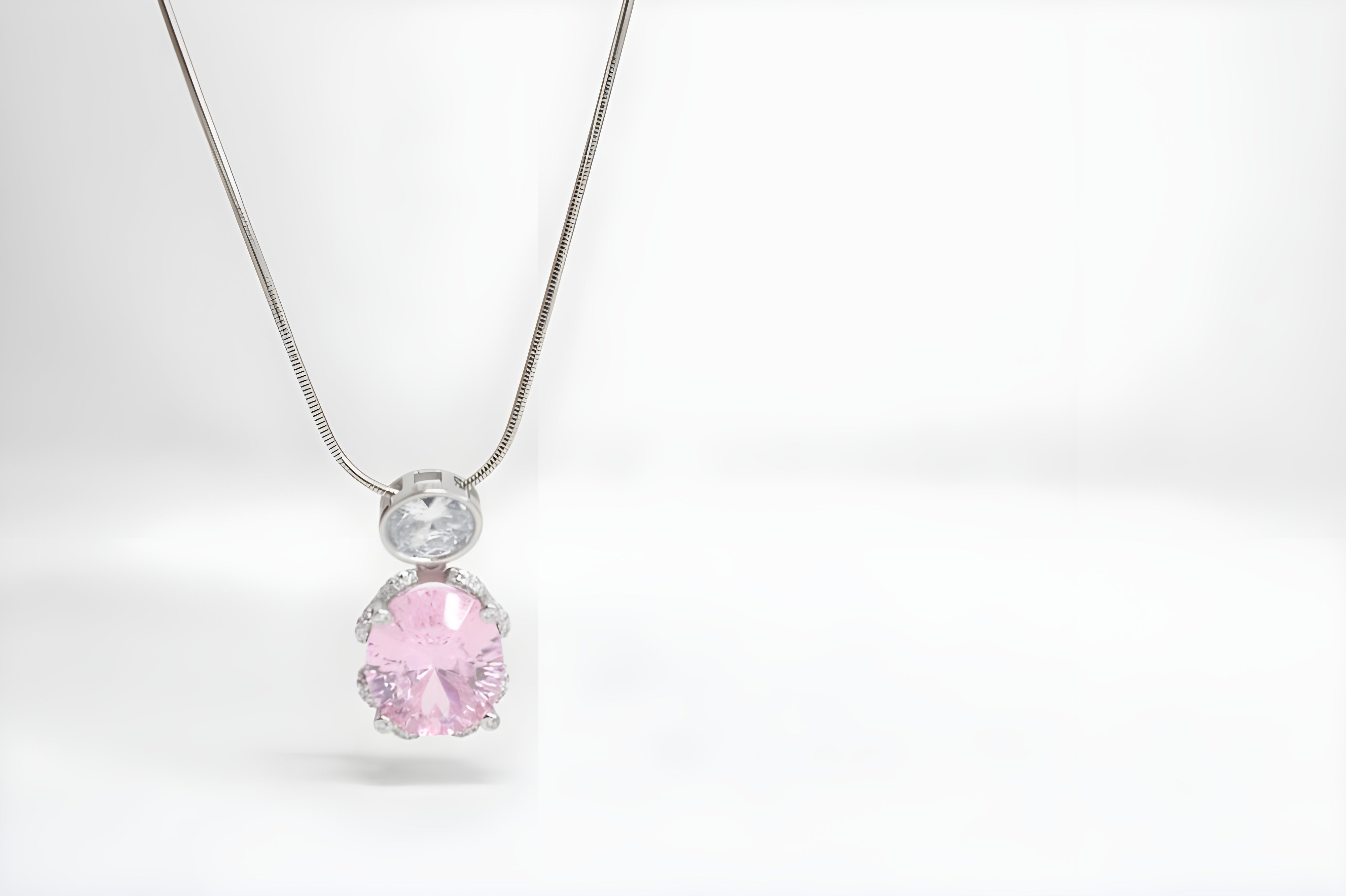 Blush Harmony Double Pendant with VeeLux Crystal Accents