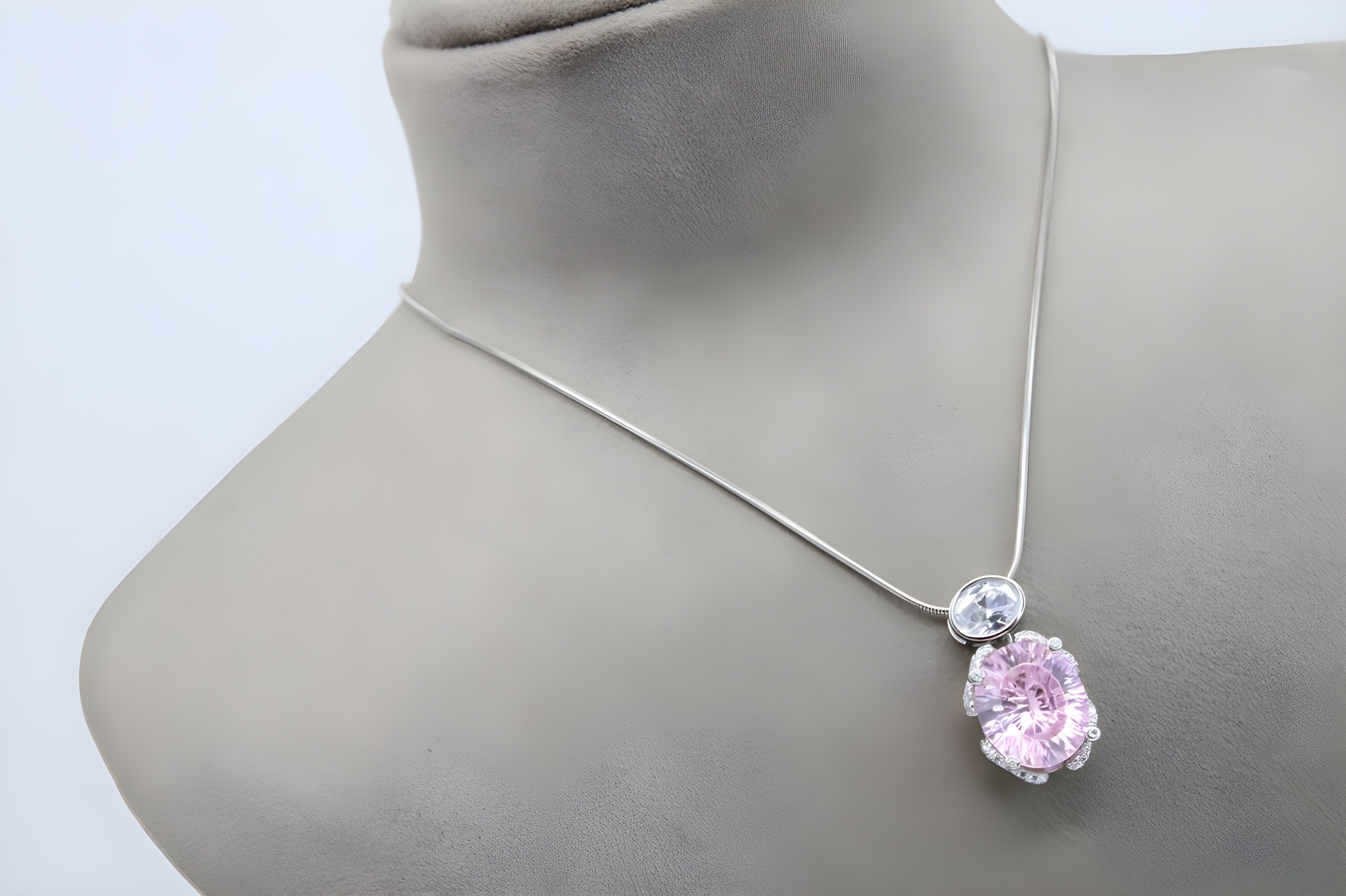 Blush Harmony Double Pendant with VeeLux Crystal Accents