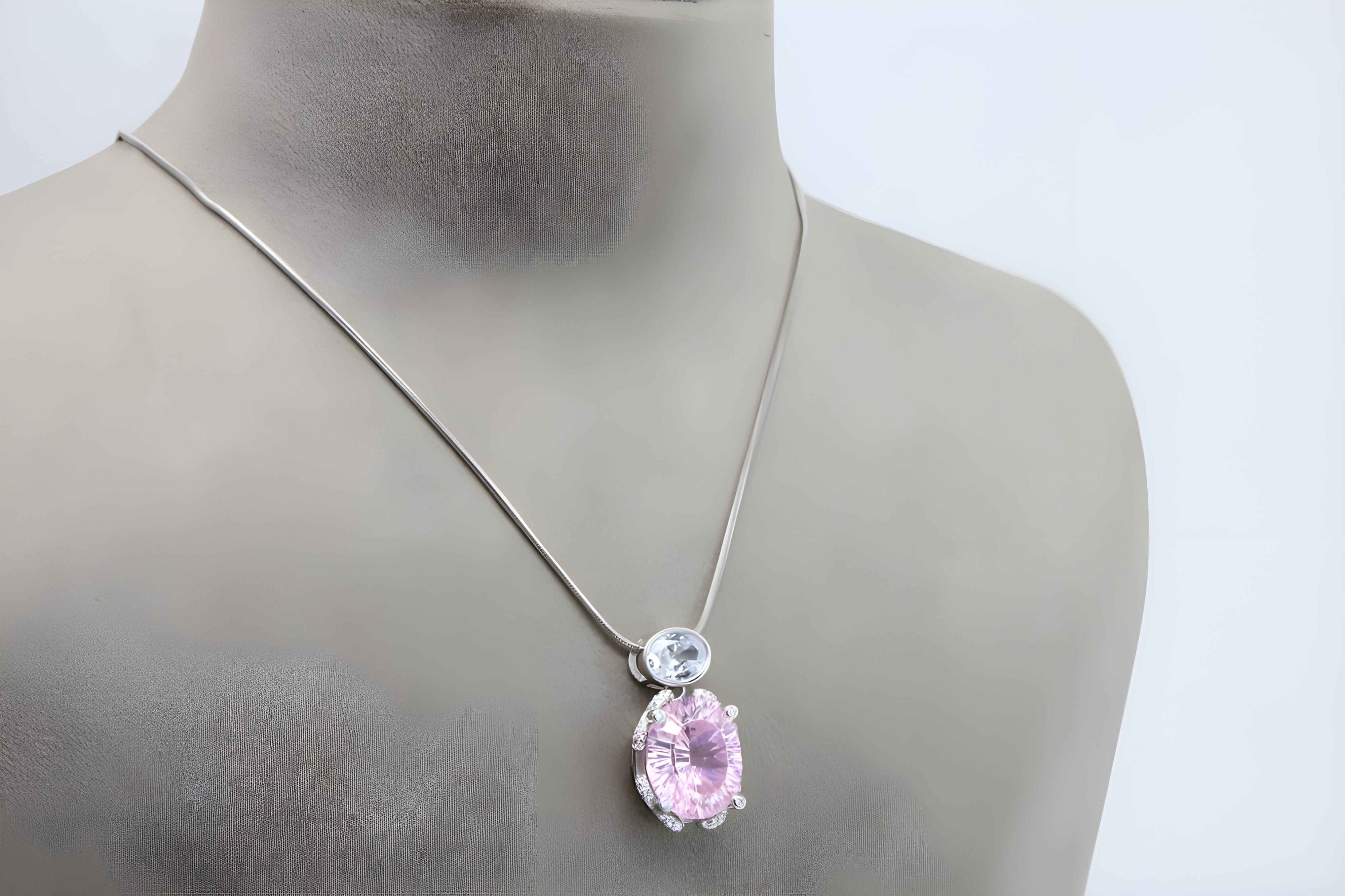 Blush Harmony Double Pendant with VeeLux Crystal Accents