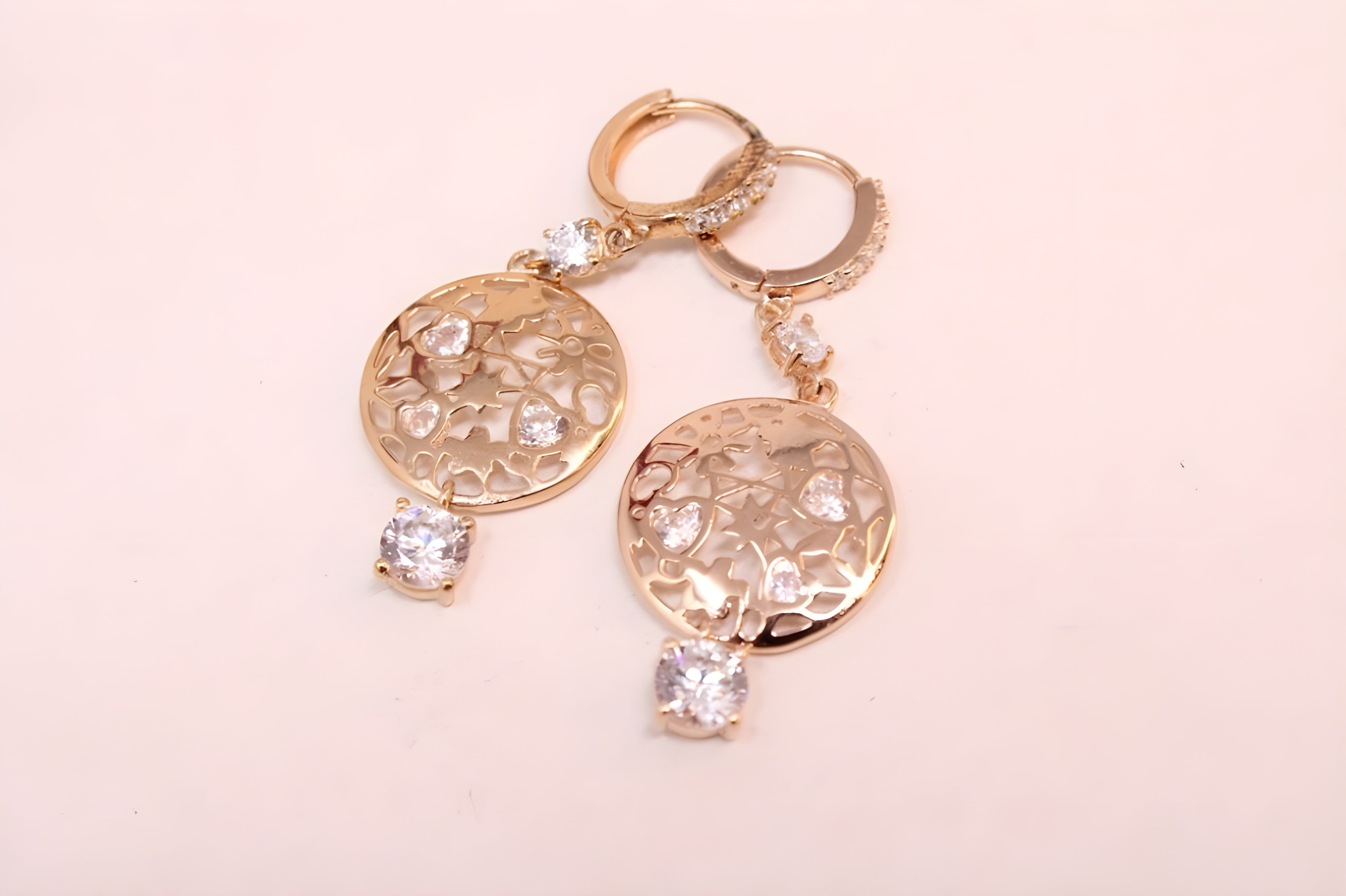 Golden Glow VeeLux Premium Crystal Sterling Silver Earrings