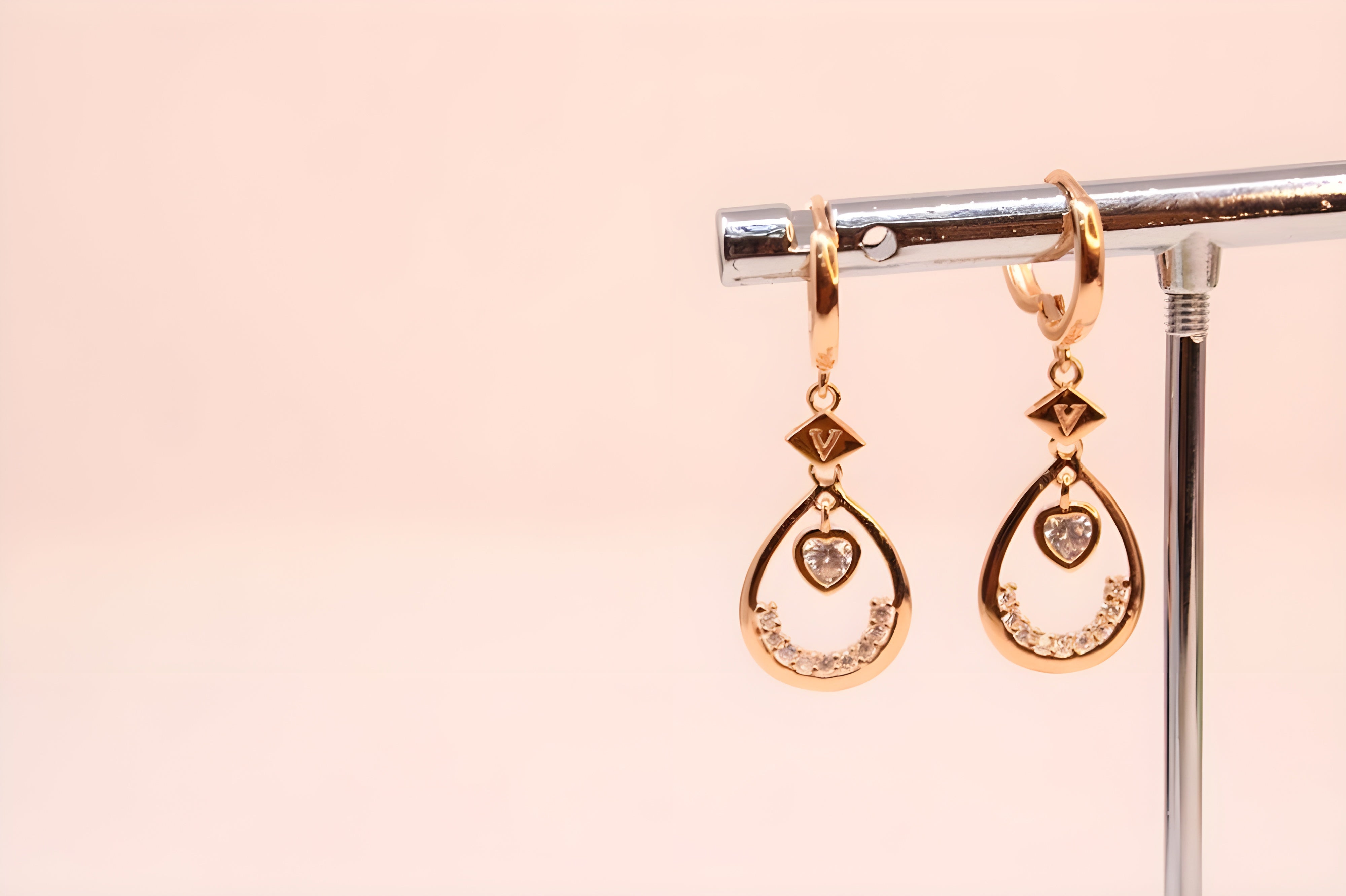 Gilded Glow VeeLux Premium Crystal Sterling Silver Earrings